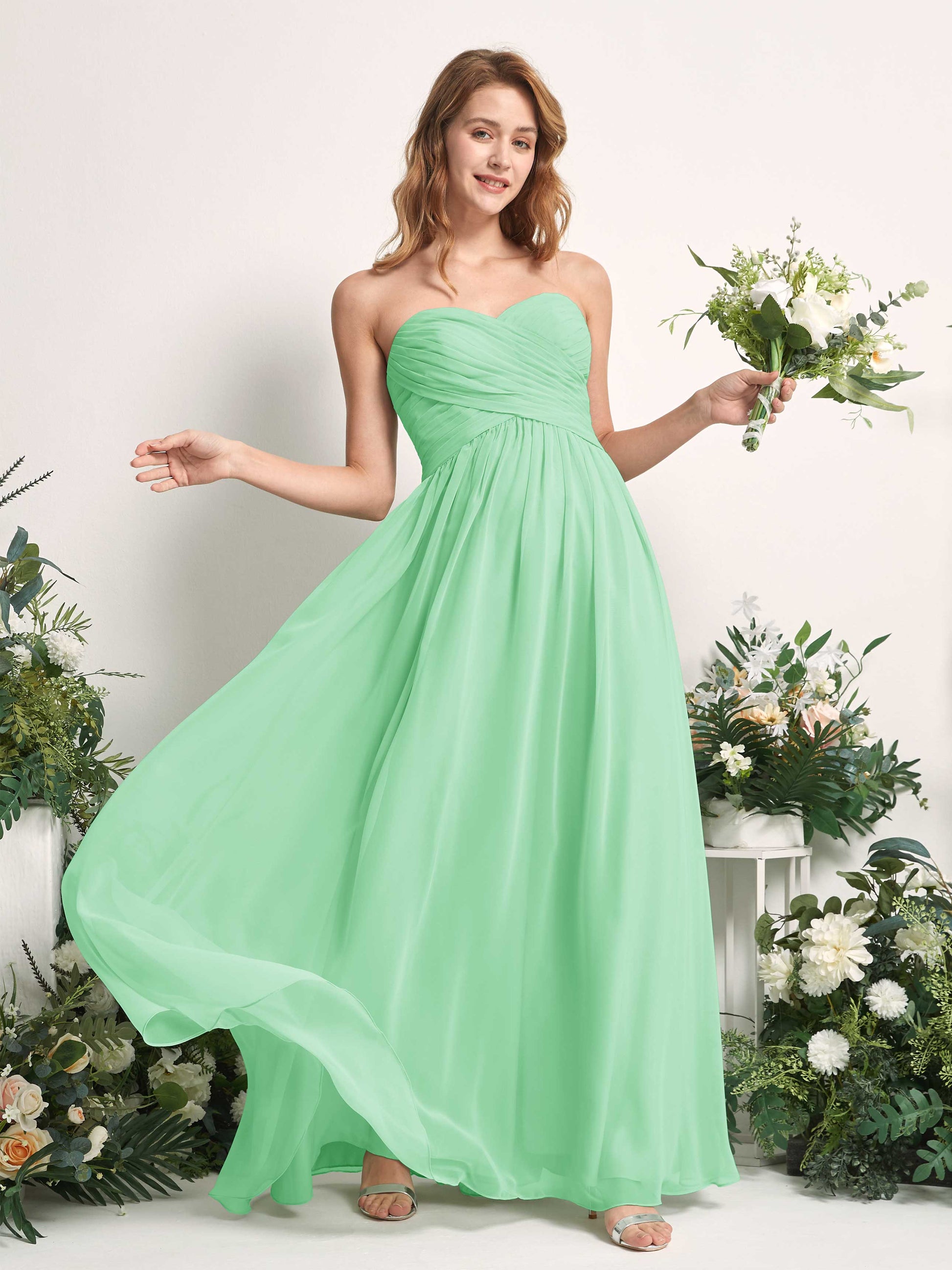 Elma Mint Green Sleeveless Maxi Dress