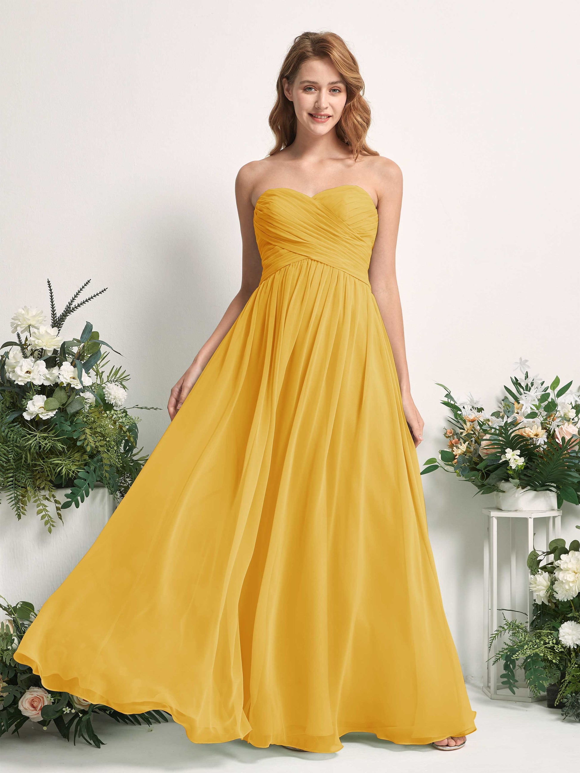 Elma Mustard Yellow Sleeveless Maxi Dress