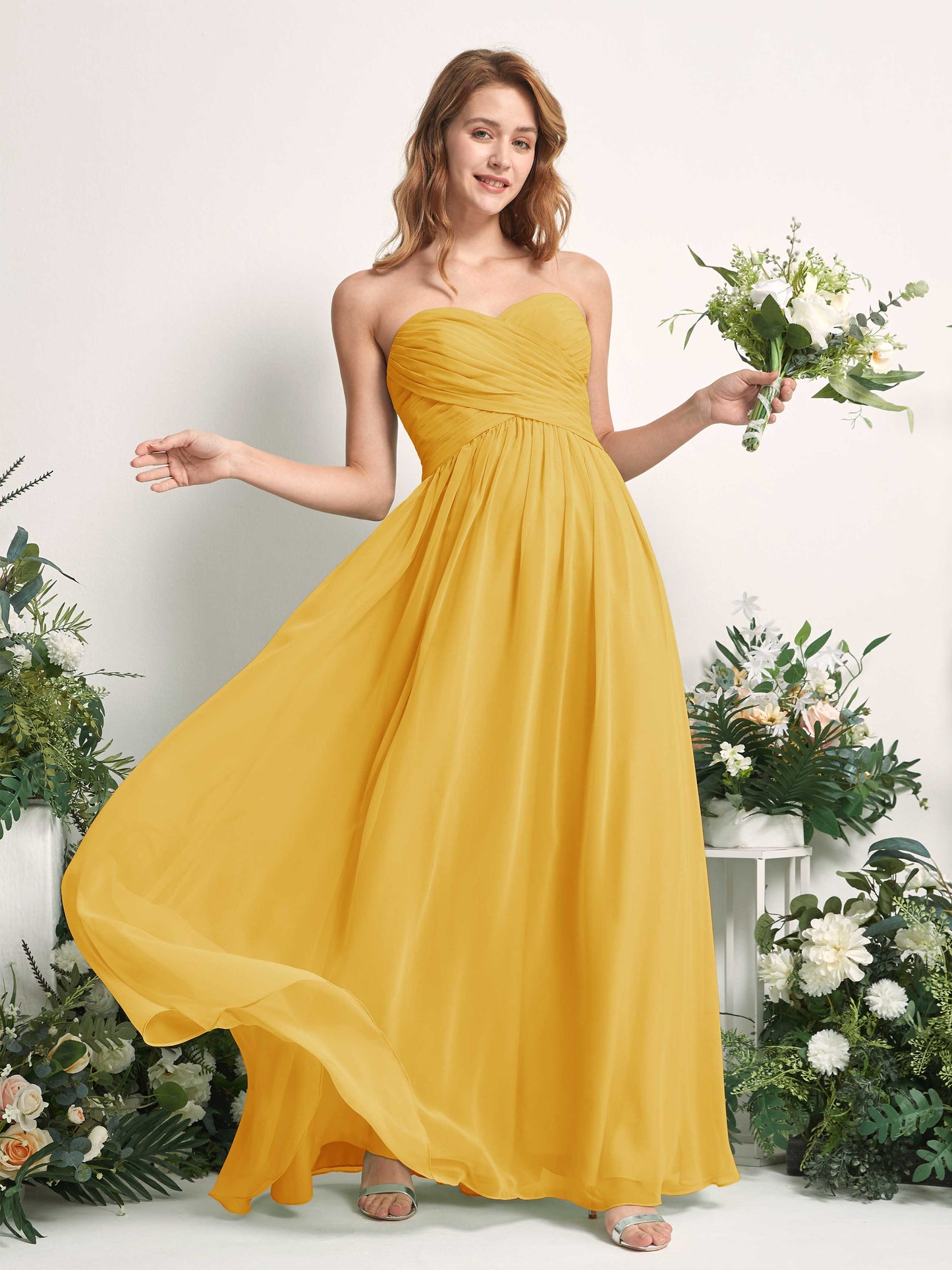 Elma Mustard Yellow Sleeveless Maxi Dress