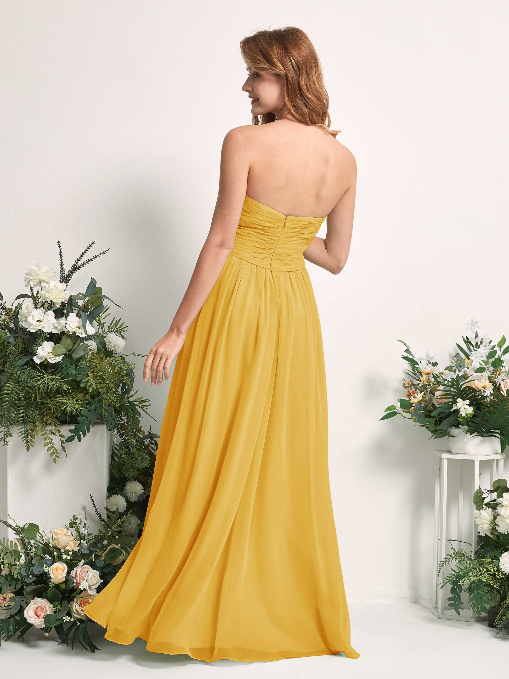 Elma Mustard Yellow Sleeveless Maxi Dress