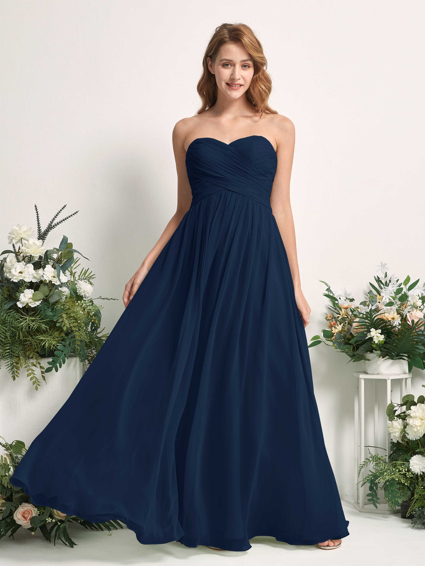 Elma Navy Sleeveless Maxi Dress