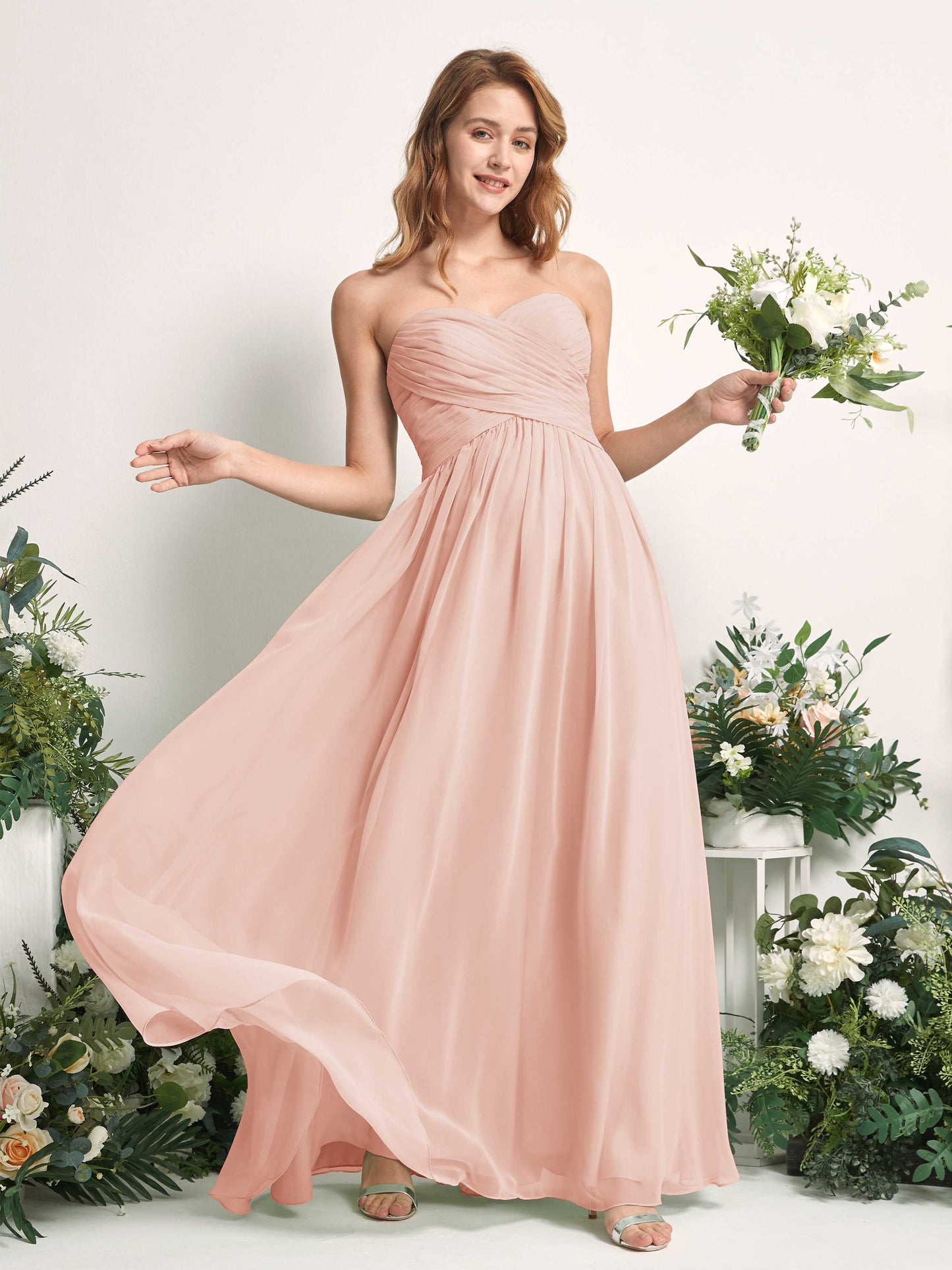 Elma Pearl Pink Sleeveless Maxi Dress