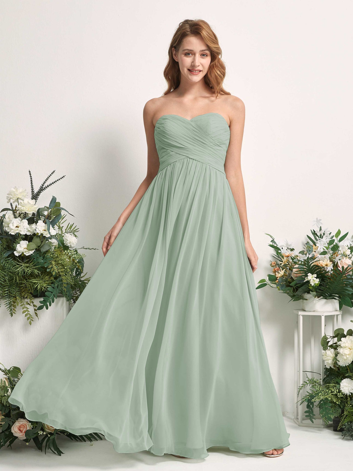 Elma Sage Green Sleeveless Maxi Dress