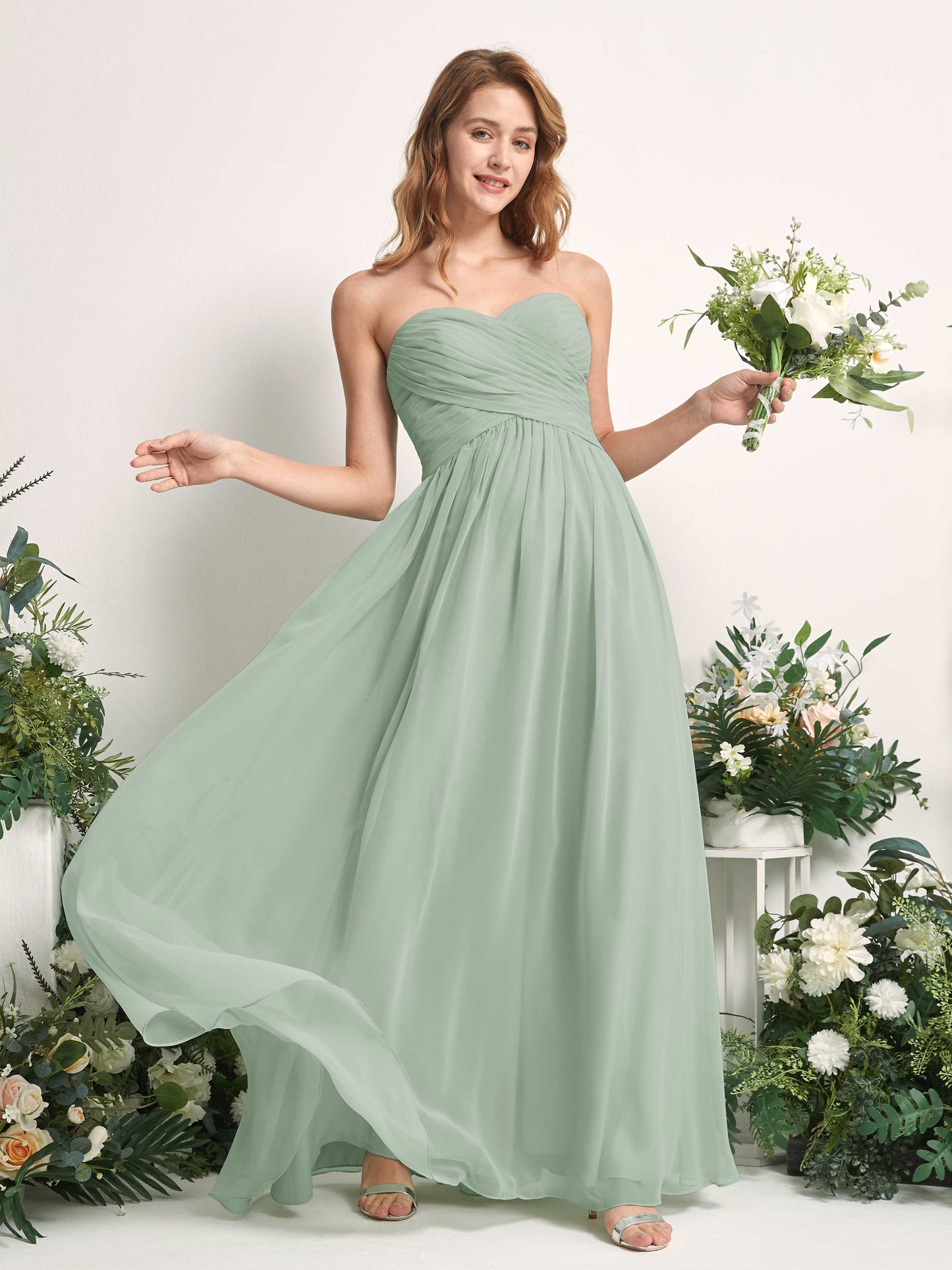 Elma Sage Green Sleeveless Maxi Dress