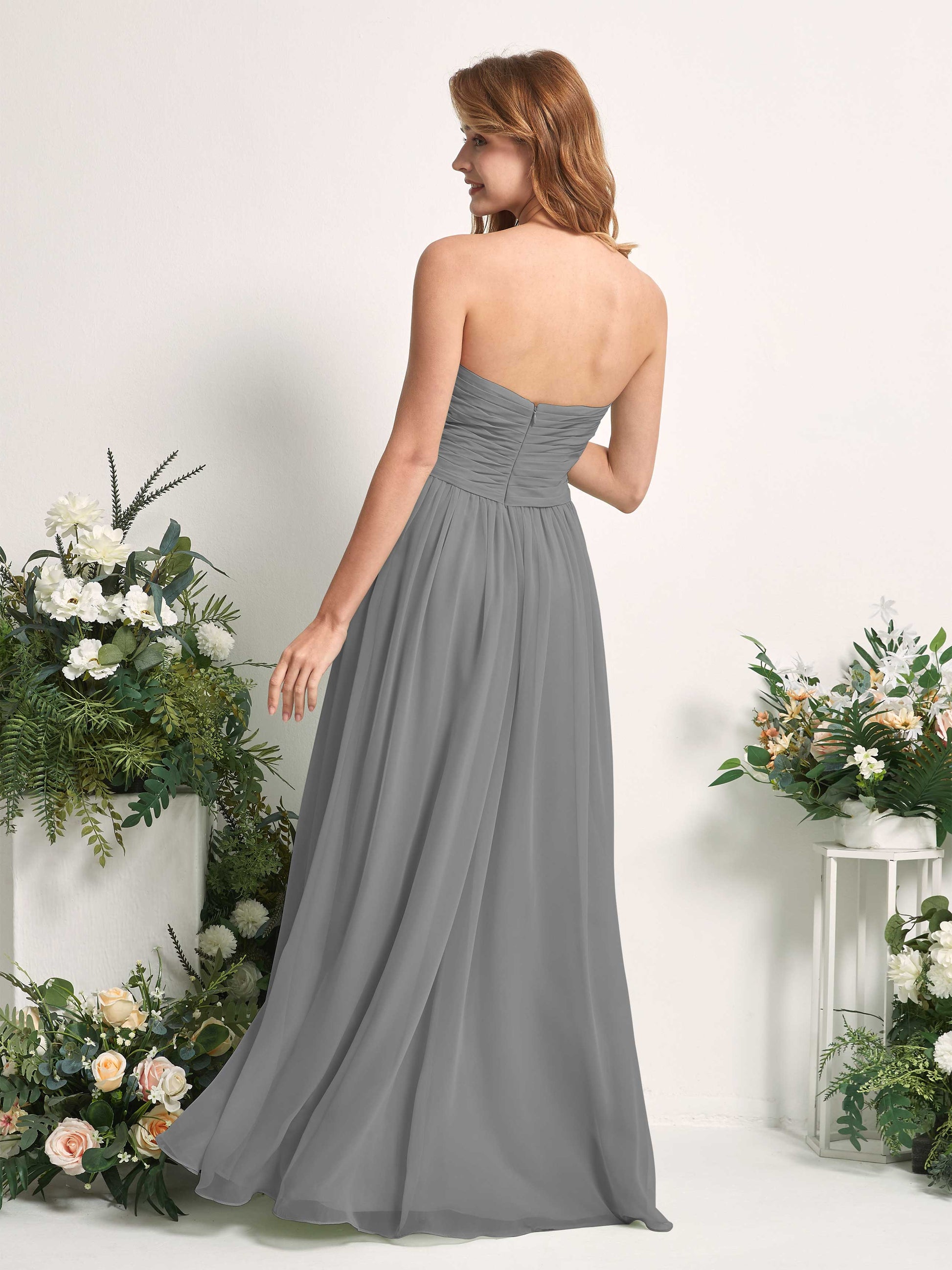 Elma Steel Gray Sleeveless Maxi Dress