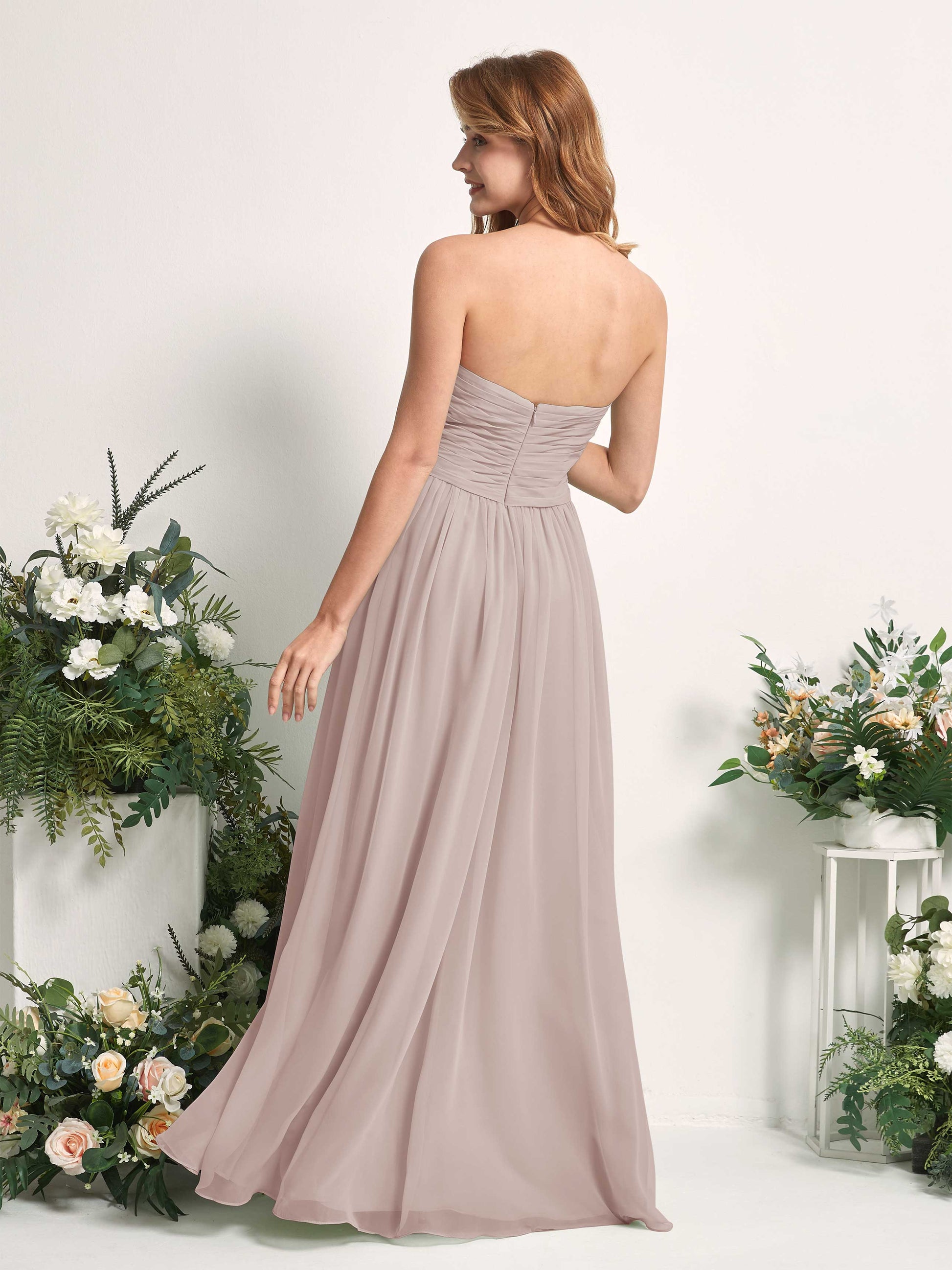 Elma Taupe Sleeveless Maxi Dress