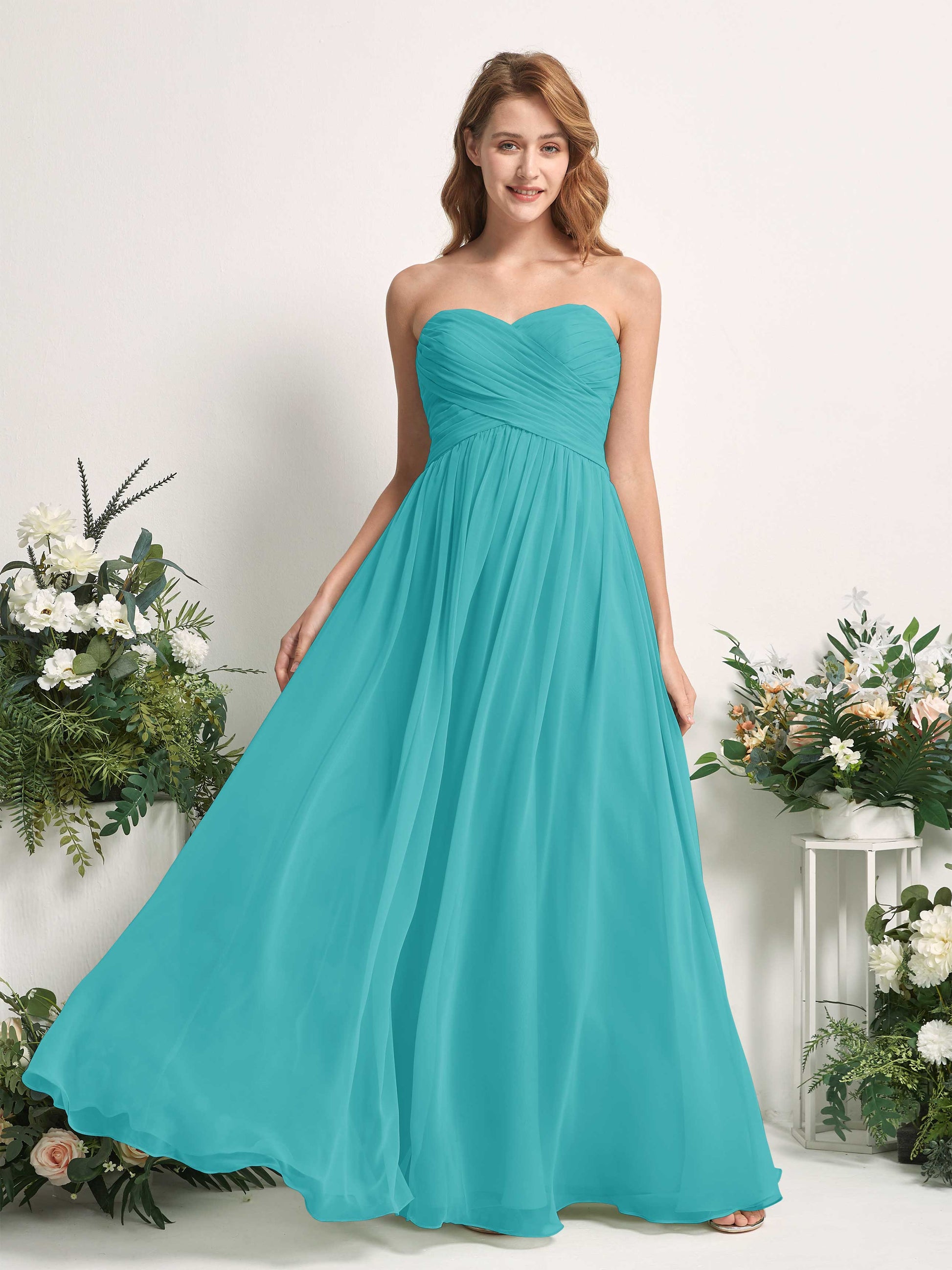 Elma Turquoise Sleeveless Maxi Dress