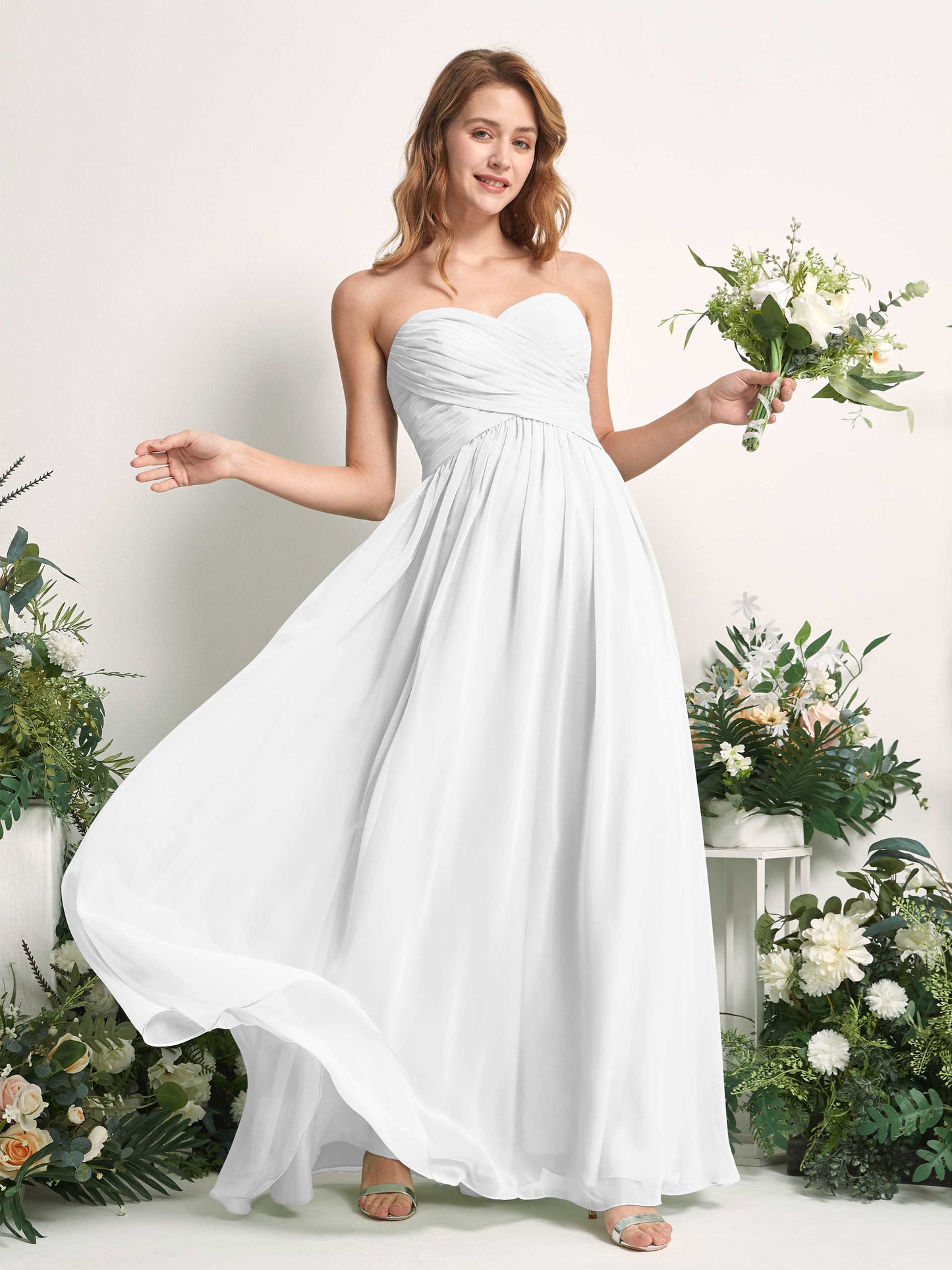 Elma White Sleeveless Maxi Dress