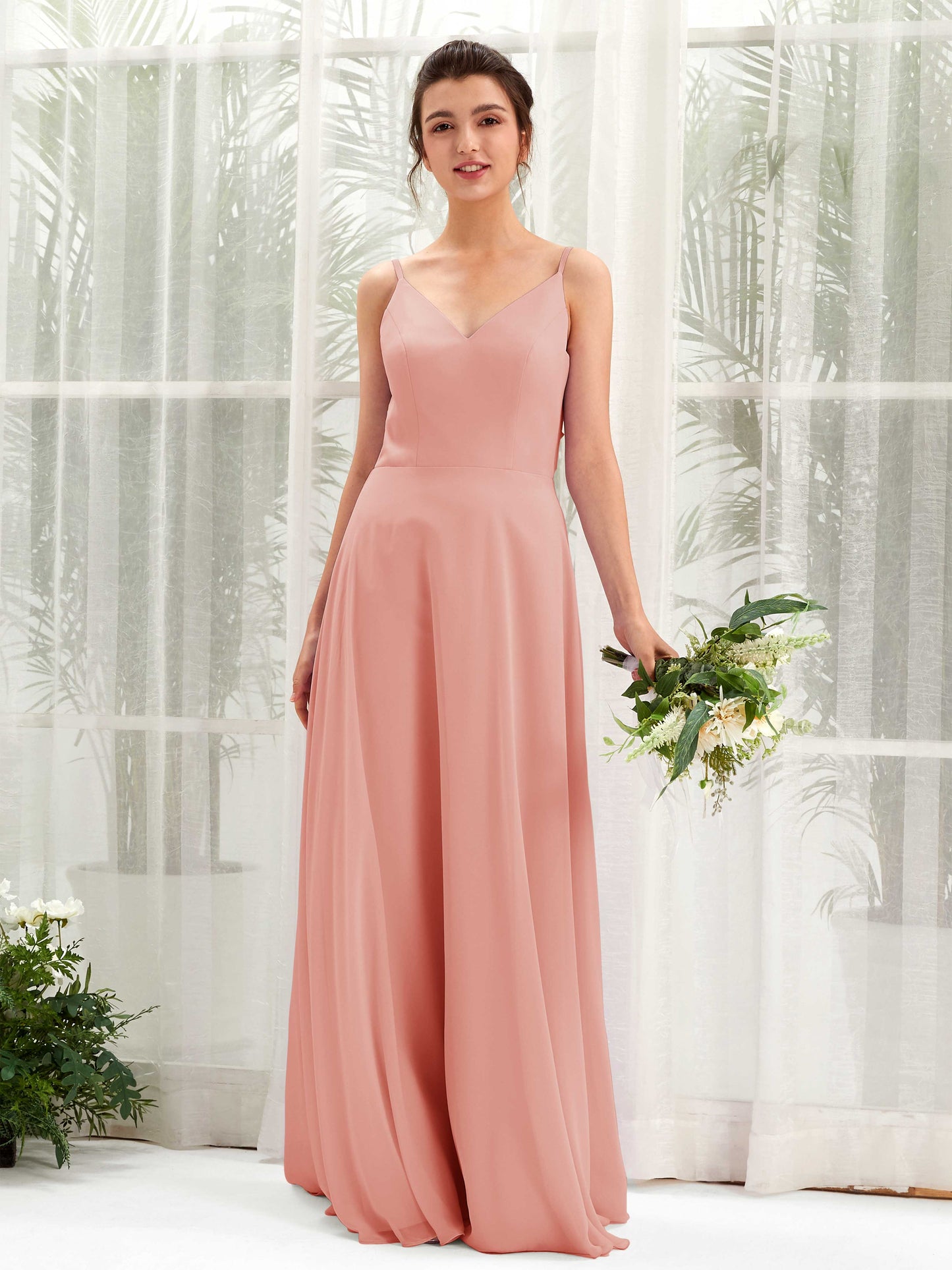 Elsa Champagne Rose Sleeveless Maxi Dress