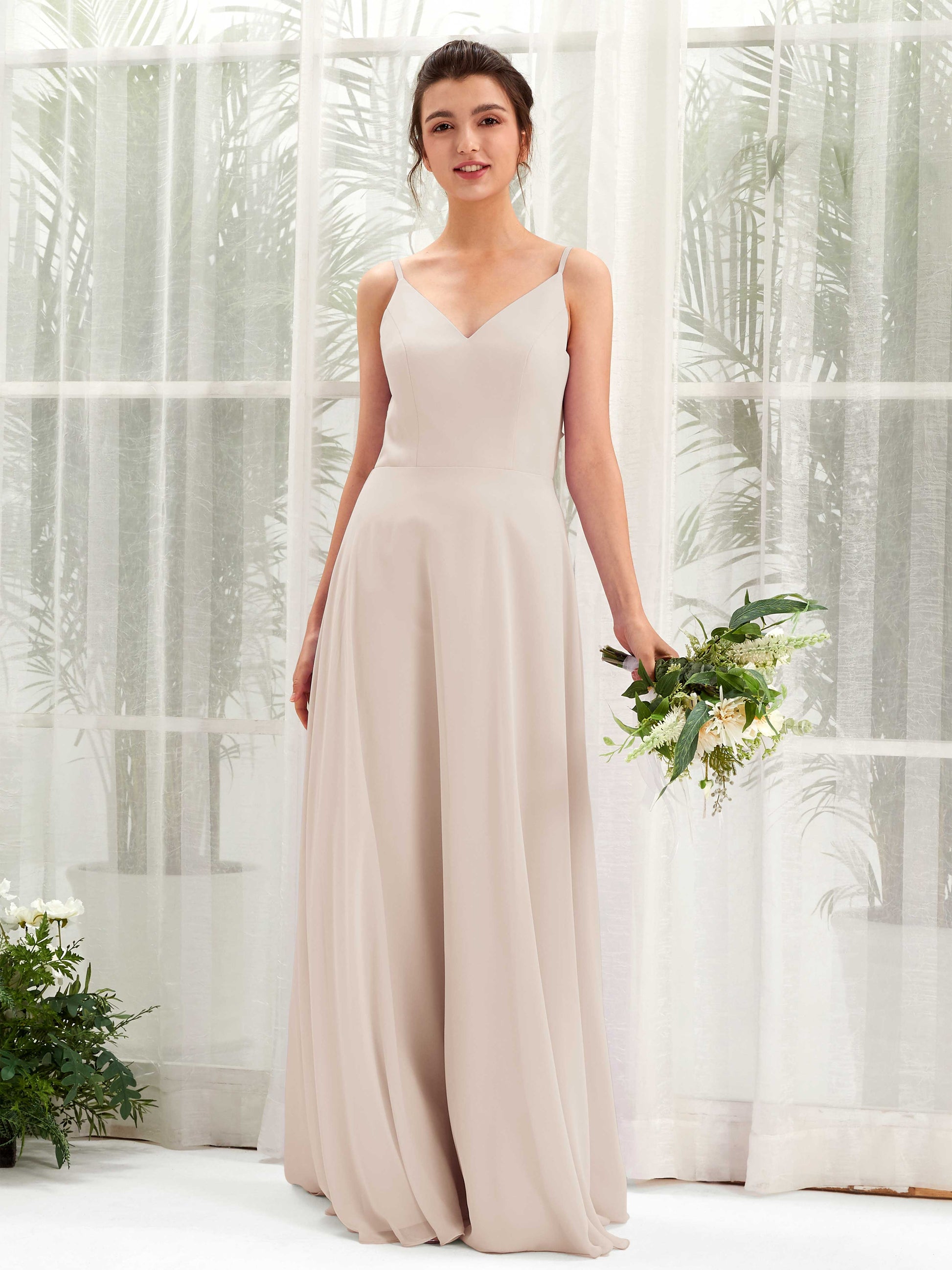 Elsa Champagne Sleeveless Maxi Dress