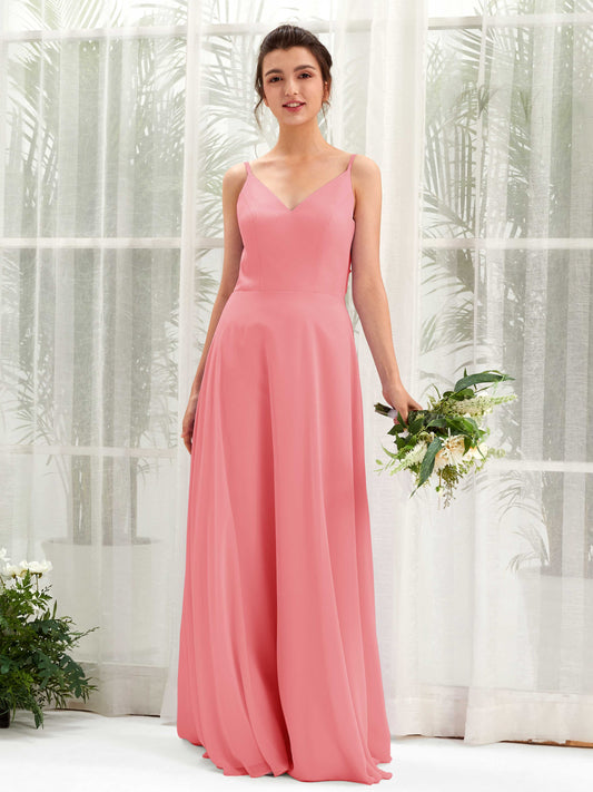 Elsa Coral Pink Sleeveless Maxi Dress