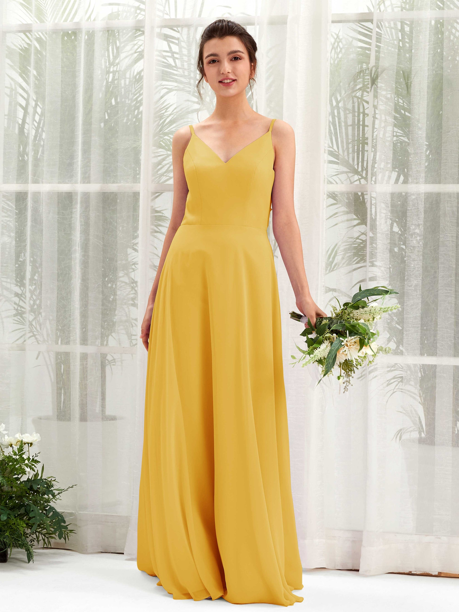 Elsa Mustard Yellow Sleeveless Maxi Dress