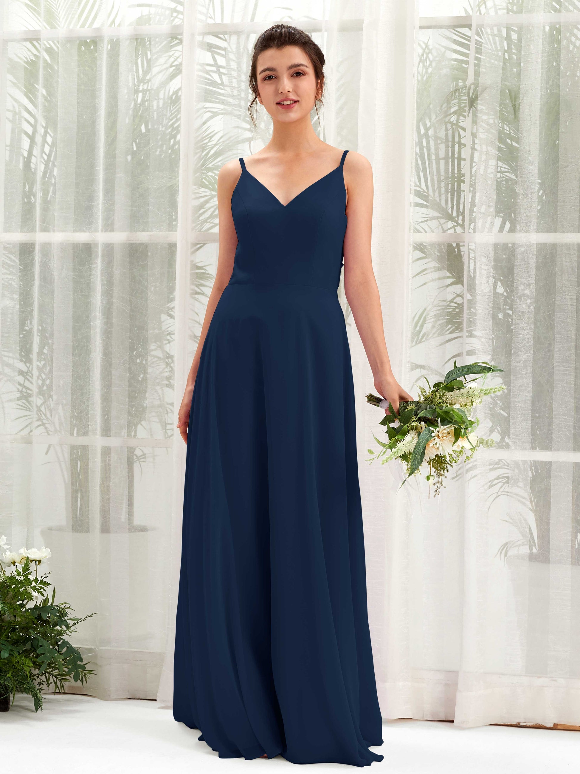 Elsa Navy Sleeveless Maxi Dress