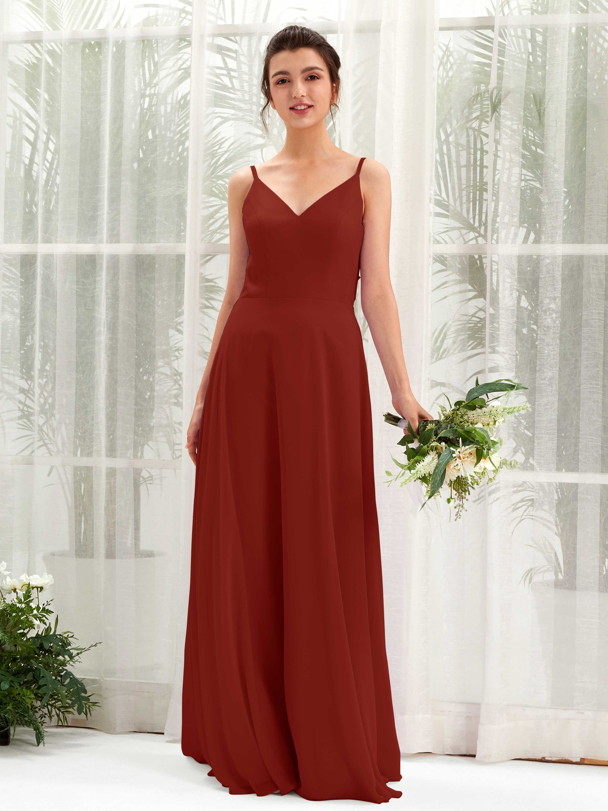 Elsa Rust Sleeveless Maxi Dress