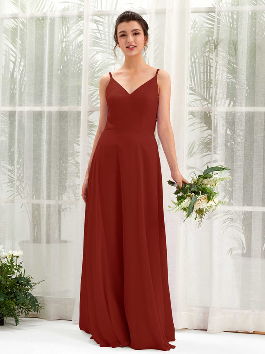 Elsa Rust Sleeveless Maxi Dress