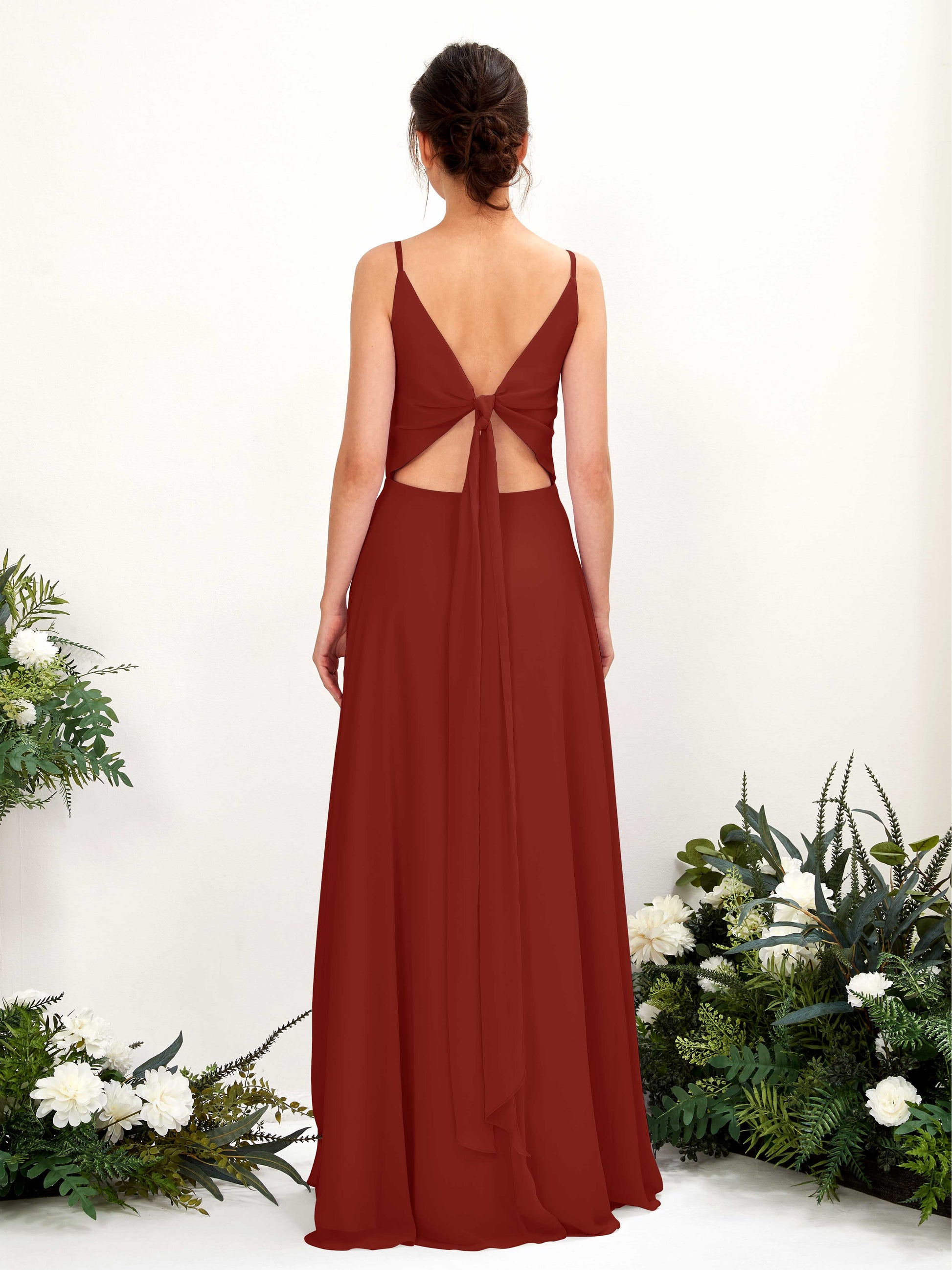 Elsa Rust Sleeveless Maxi Dress