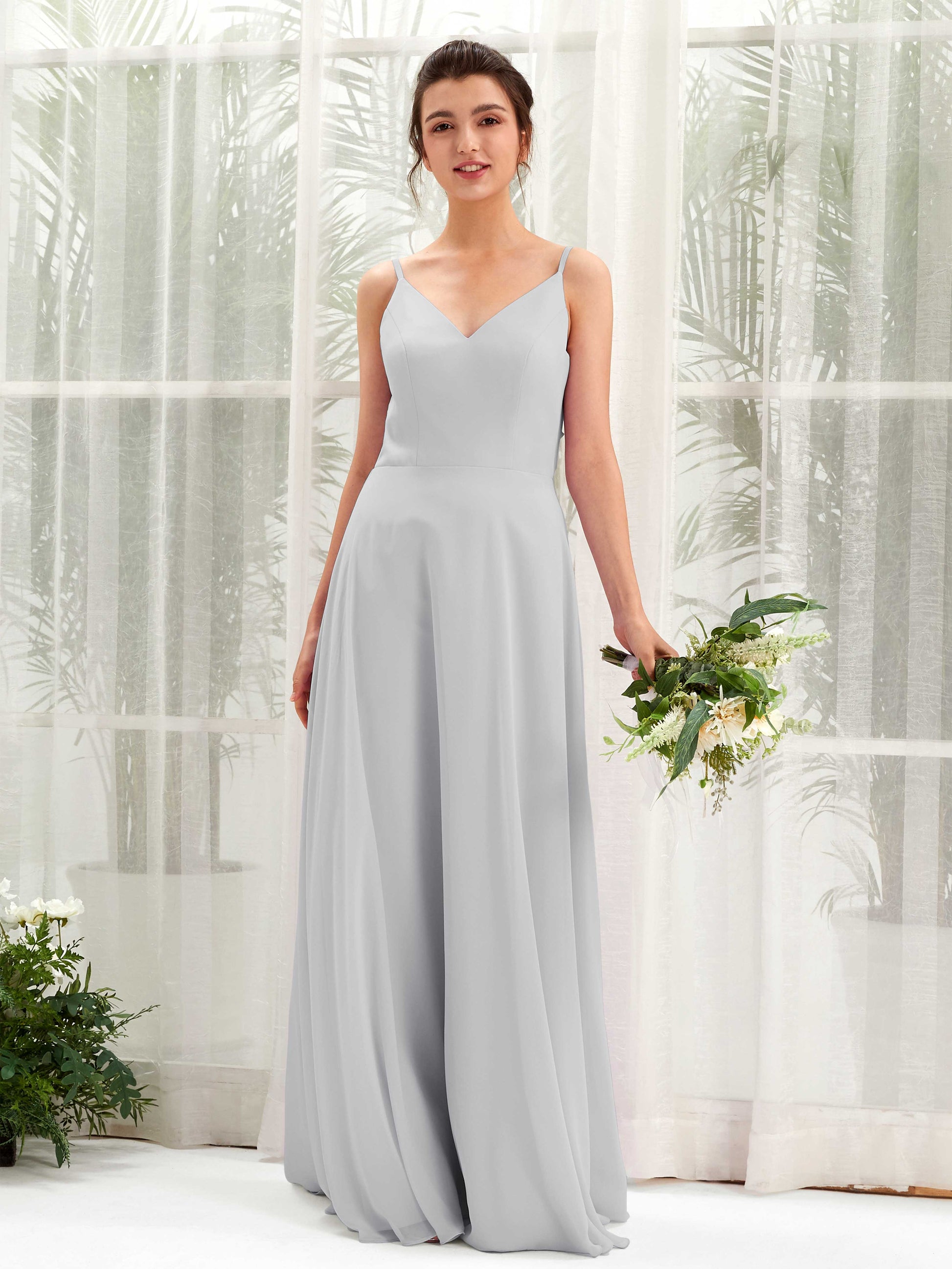 Elsa Silver Sleeveless Maxi Dress