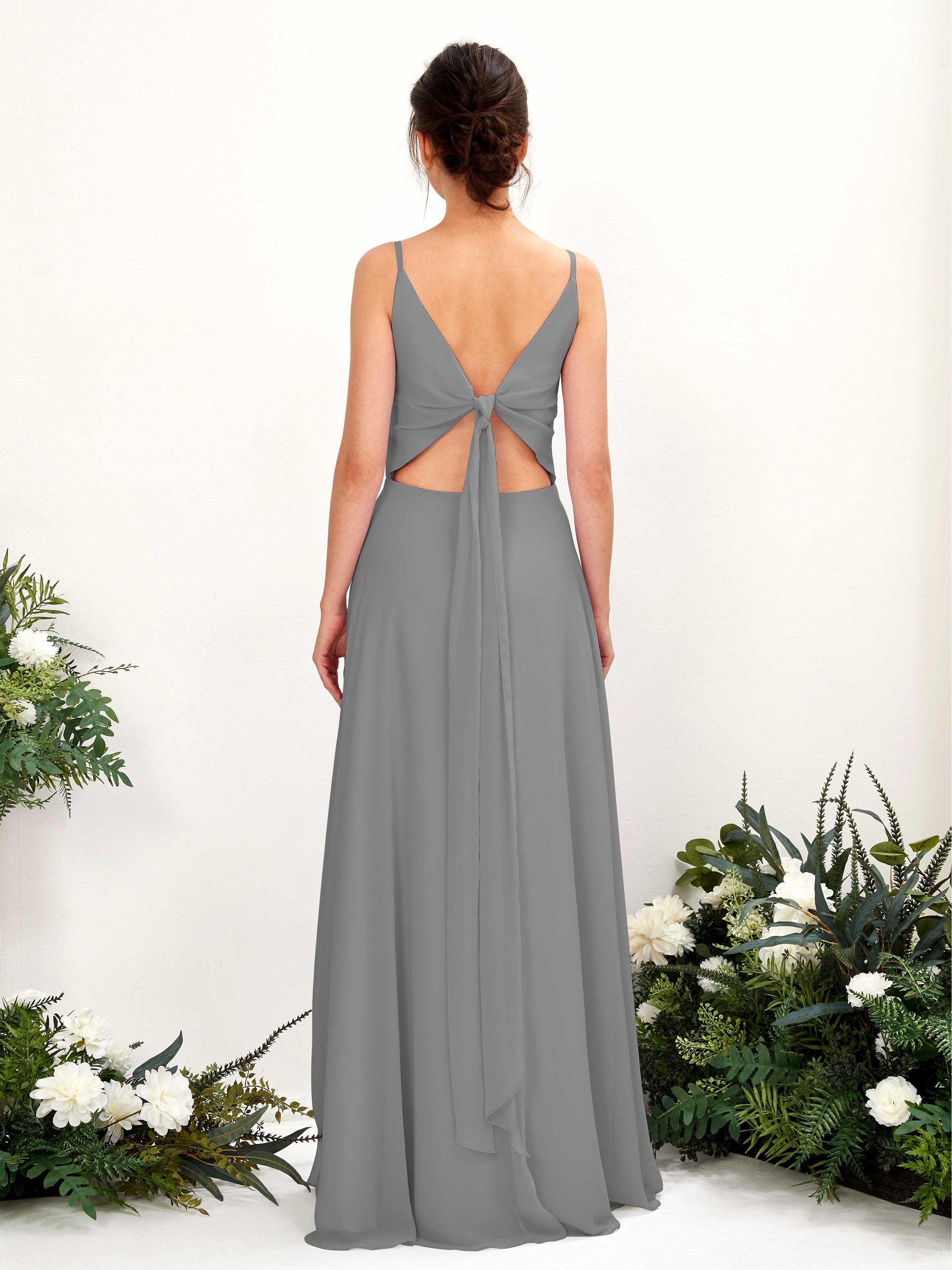 Elsa Steel Gray Sleeveless Maxi Dress