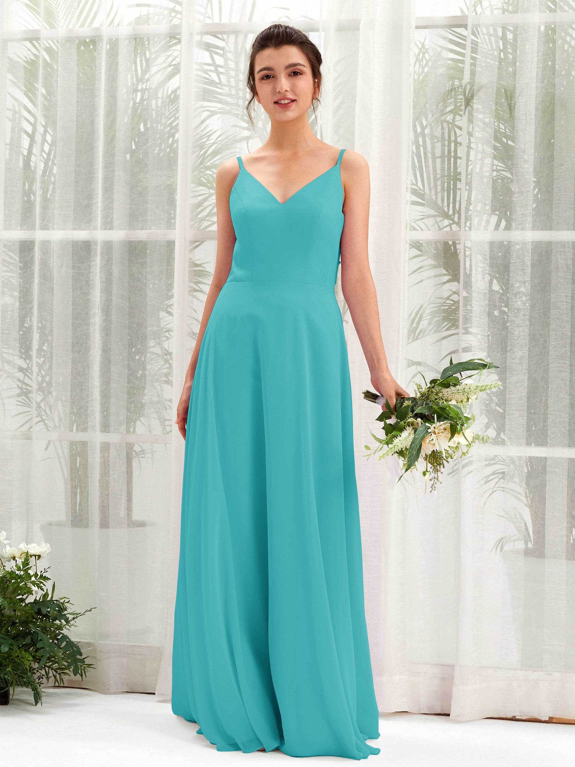 Elsa Turquoise Sleeveless Maxi Dress