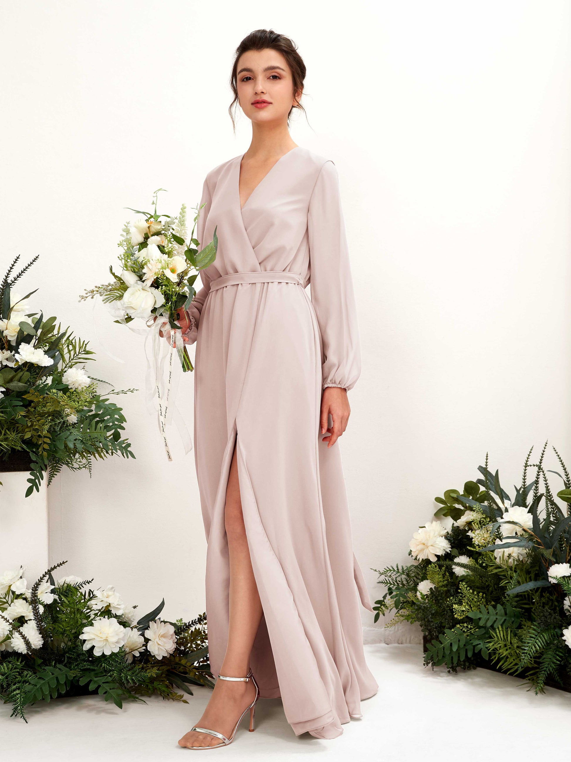 Elsie Biscotti Long Sleeve Maxi Dress