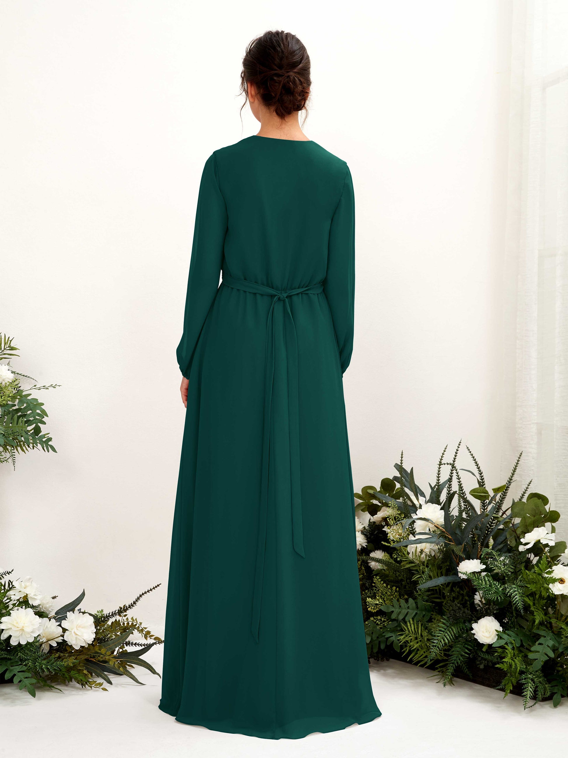 Elsie Dark Emerald Long Sleeve Maxi Dress