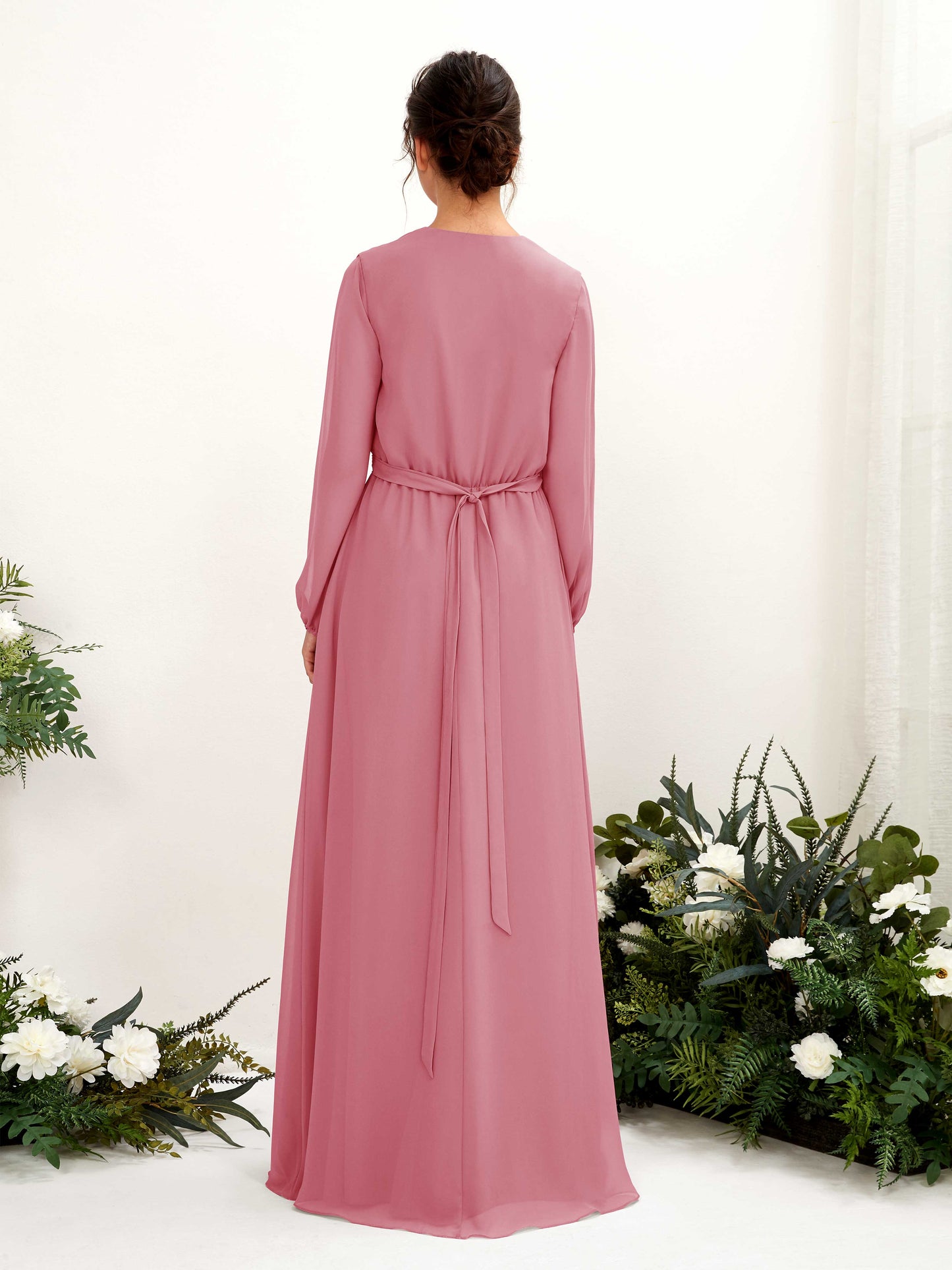 Elsie Desert Rose Long Sleeve Maxi Dress