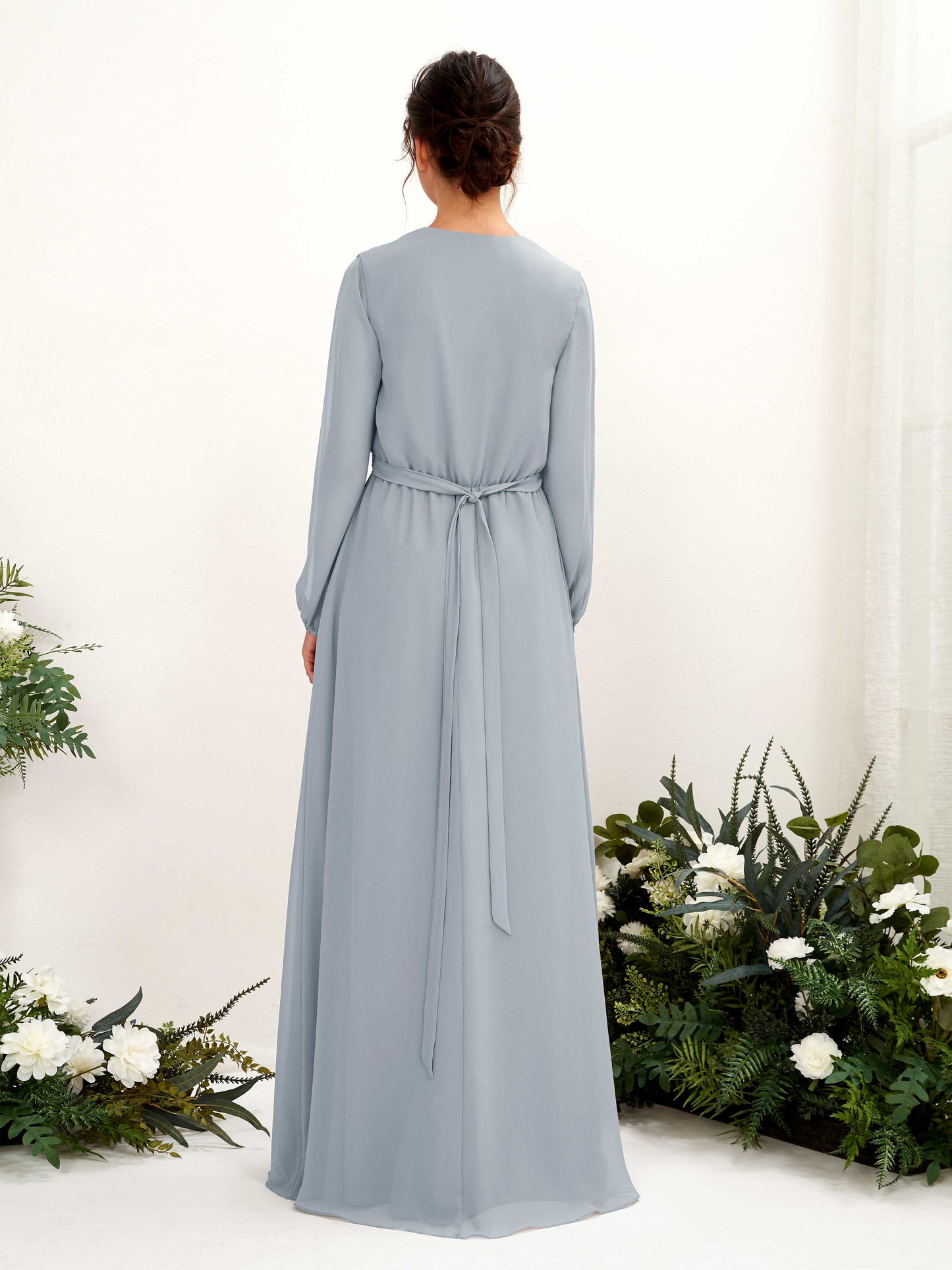 Elsie Dusty Blue-Upgrade Long Sleeve Maxi Dress