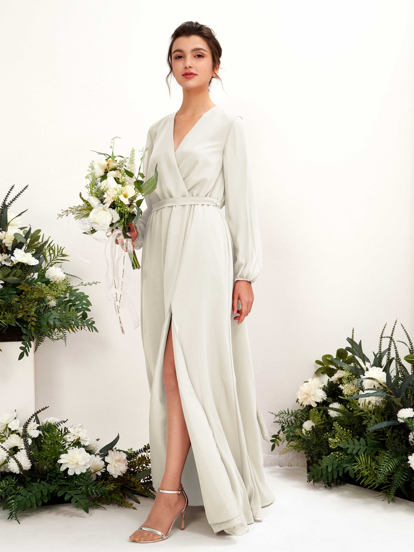 Elsie Ivory Long Sleeve Maxi Dress