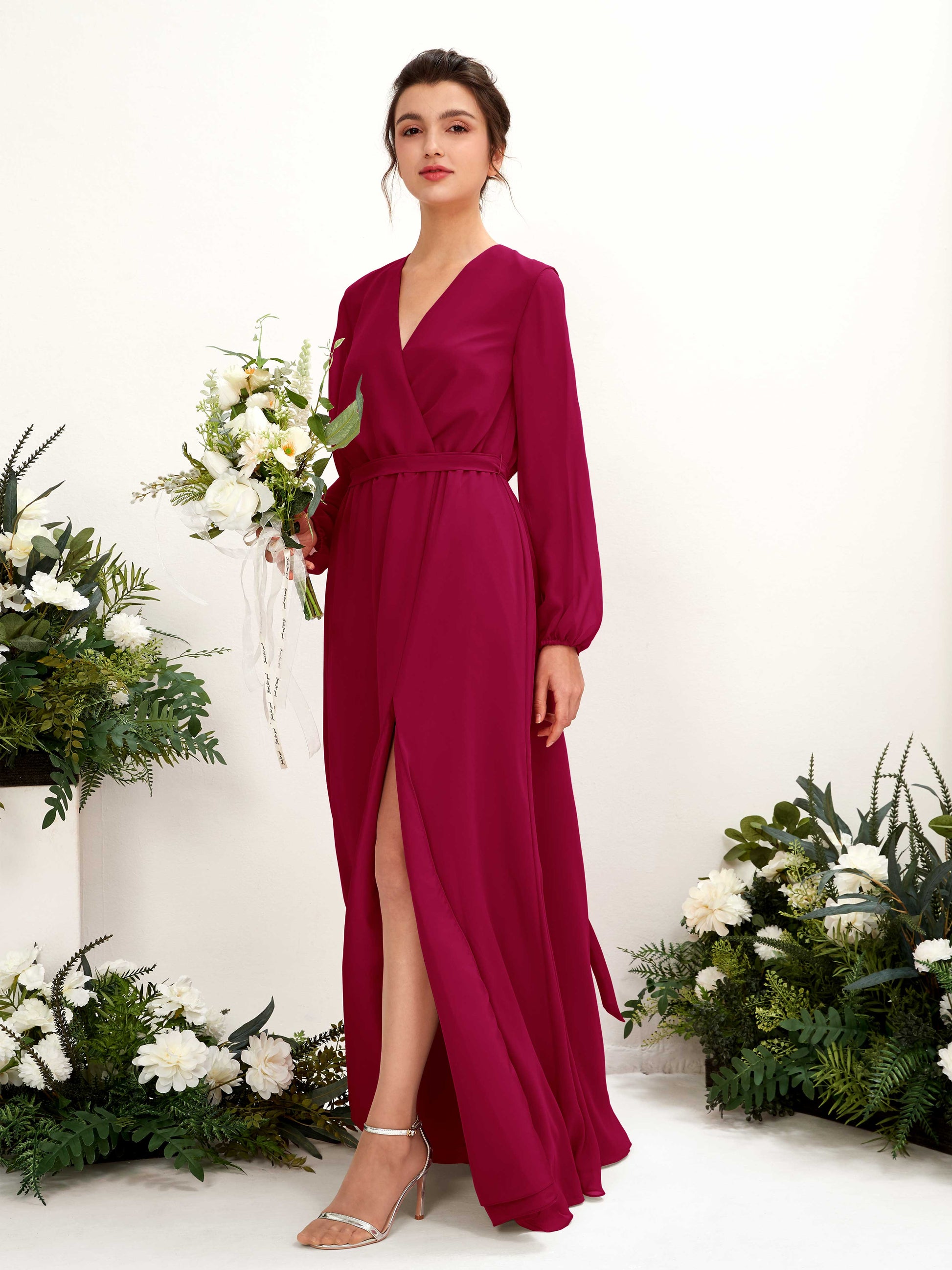 Elsie Jester Red Long Sleeve Maxi Dress