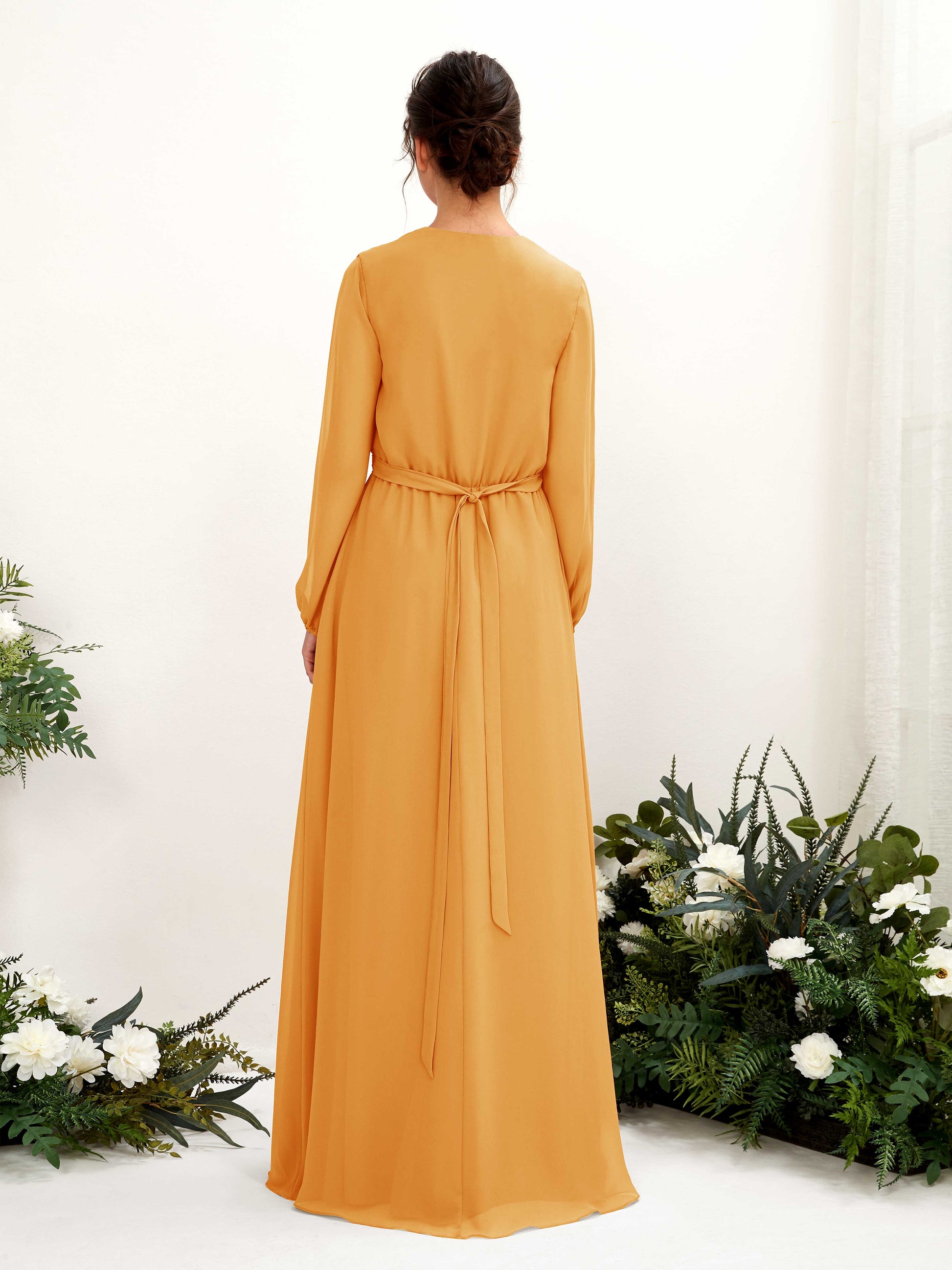 Elsie Mango Long Sleeve Maxi Dress