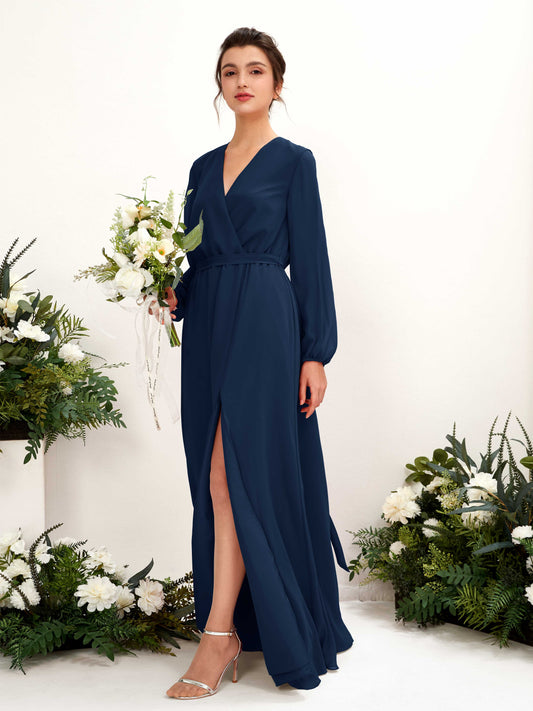 Elsie Navy Long Sleeve Maxi Dress