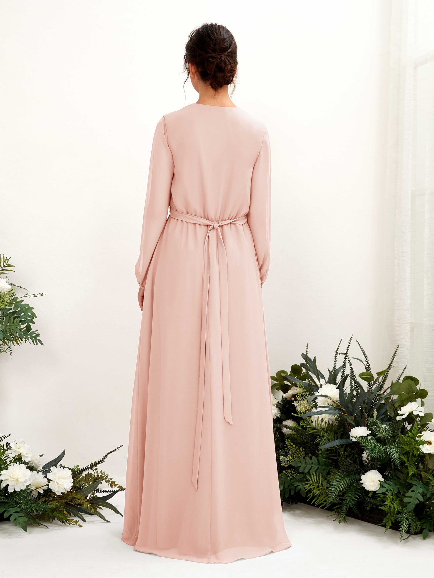 Elsie Pearl Pink Long Sleeve Maxi Dress