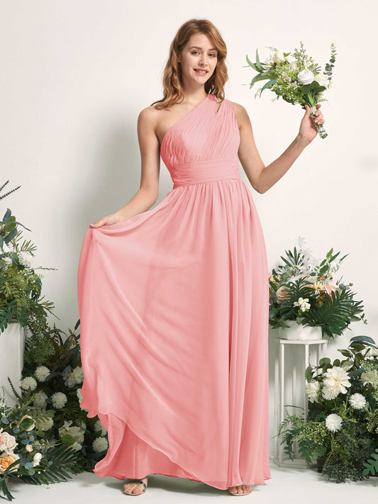 Evelyn Ballet Pink One Shoulder Maxi Dress