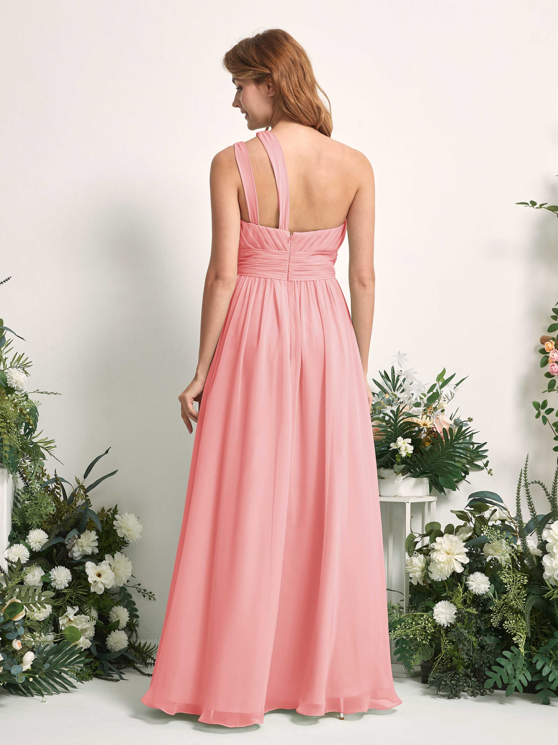 Evelyn Ballet Pink One Shoulder Maxi Dress