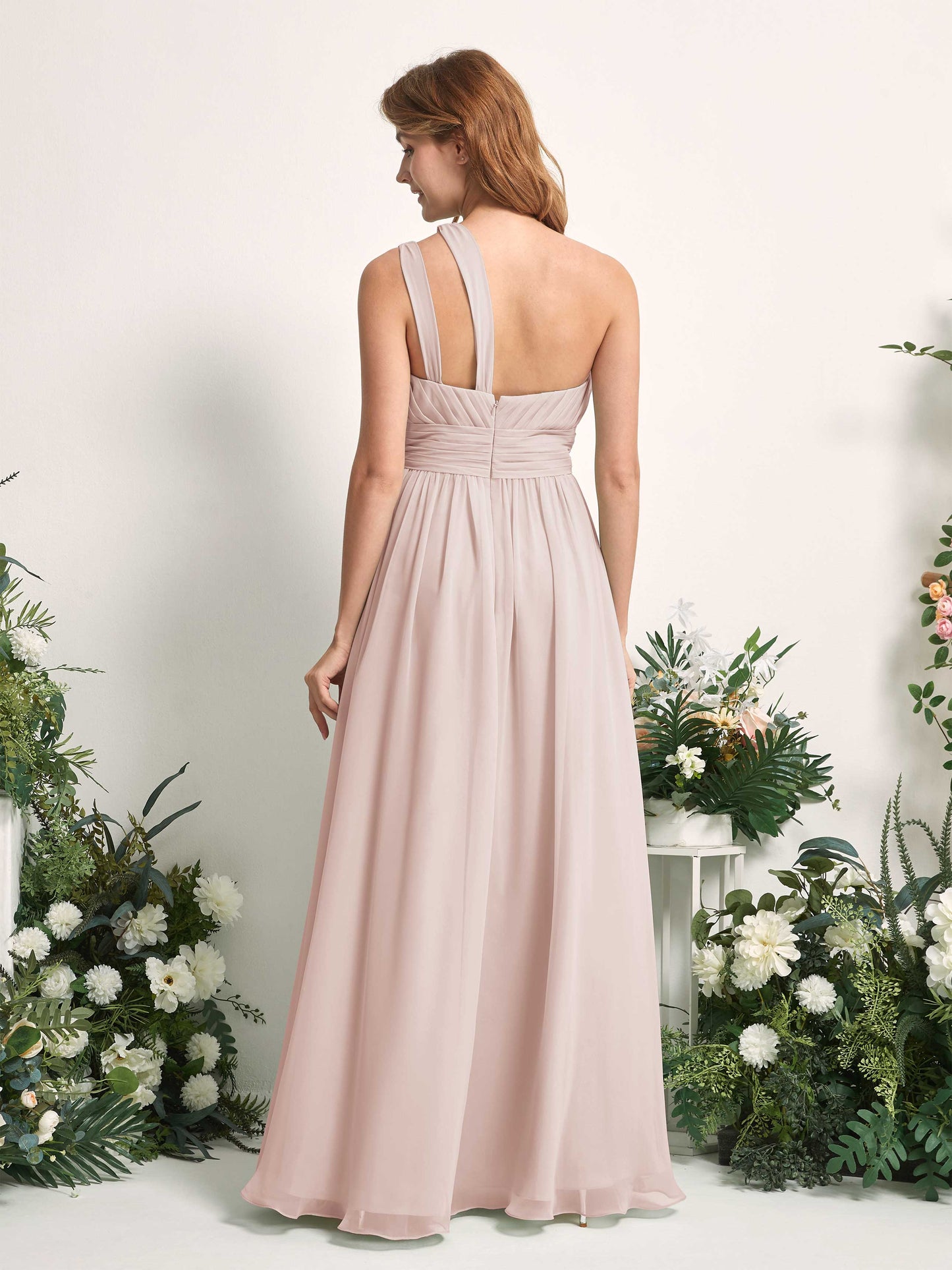 Evelyn Biscotti One Shoulder Maxi Dress