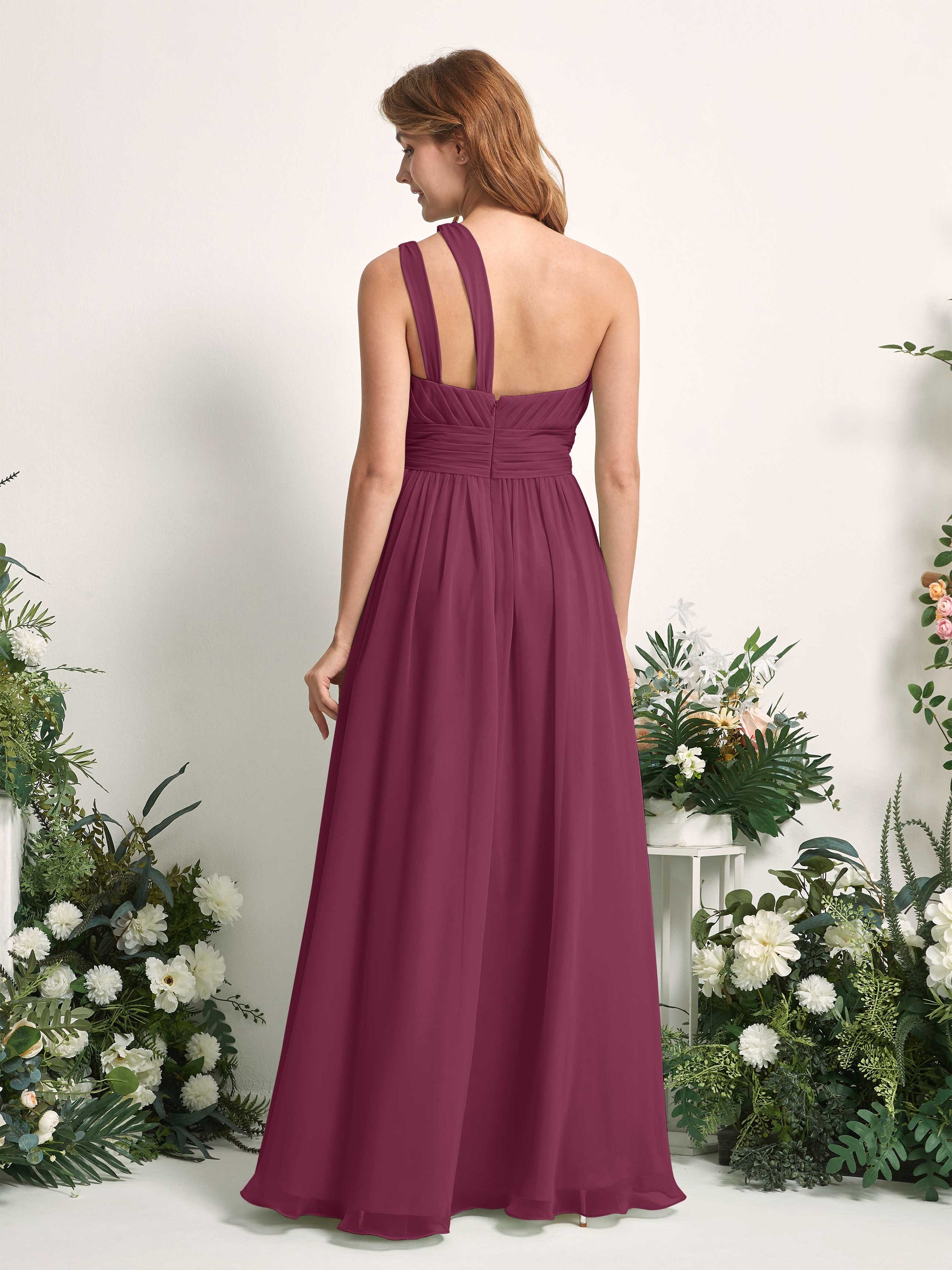 Evelyn Chianti One Shoulder Maxi Dress