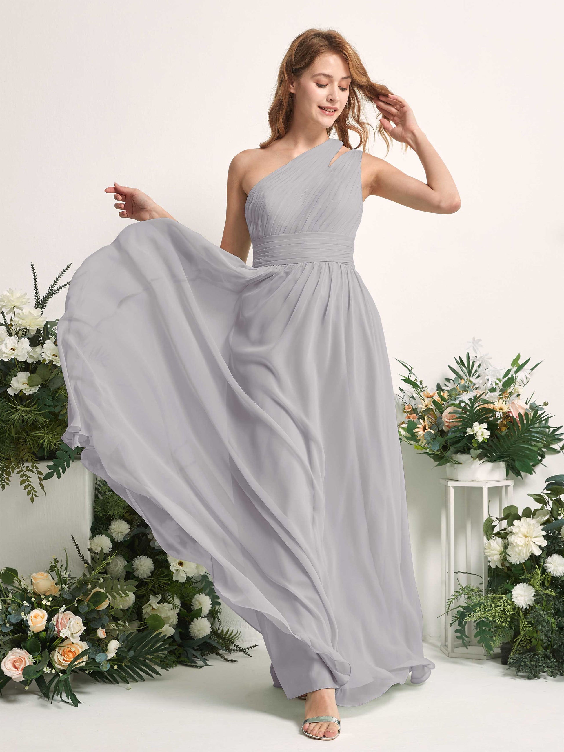 Evelyn Dove One Shoulder Maxi Dress