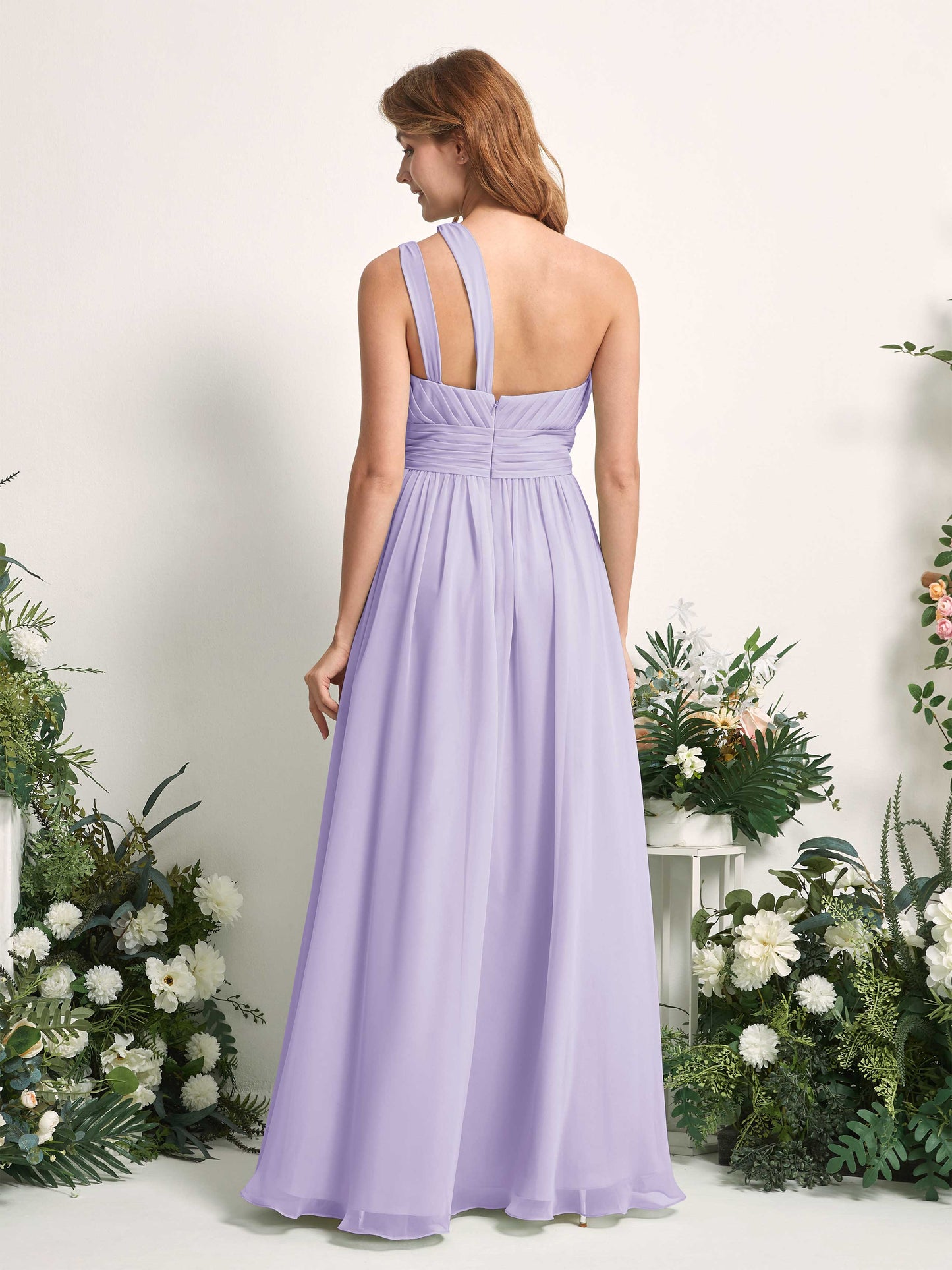 Evelyn Lilac One Shoulder Maxi Dress