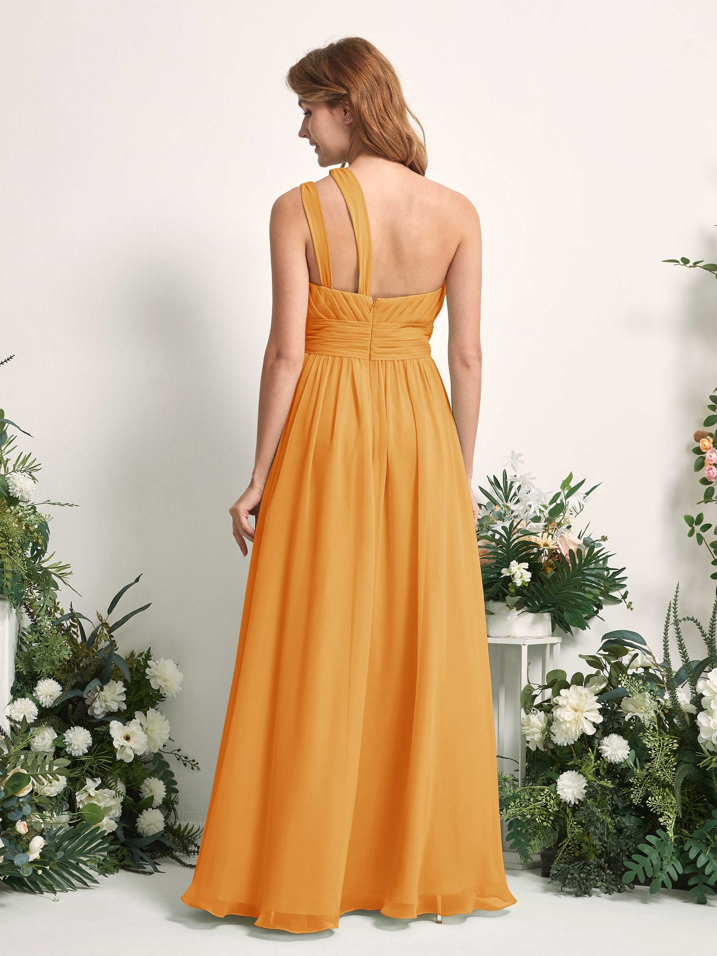 Evelyn Mango One Shoulder Maxi Dress