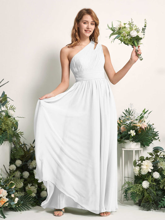 Evelyn White One Shoulder Maxi Dress