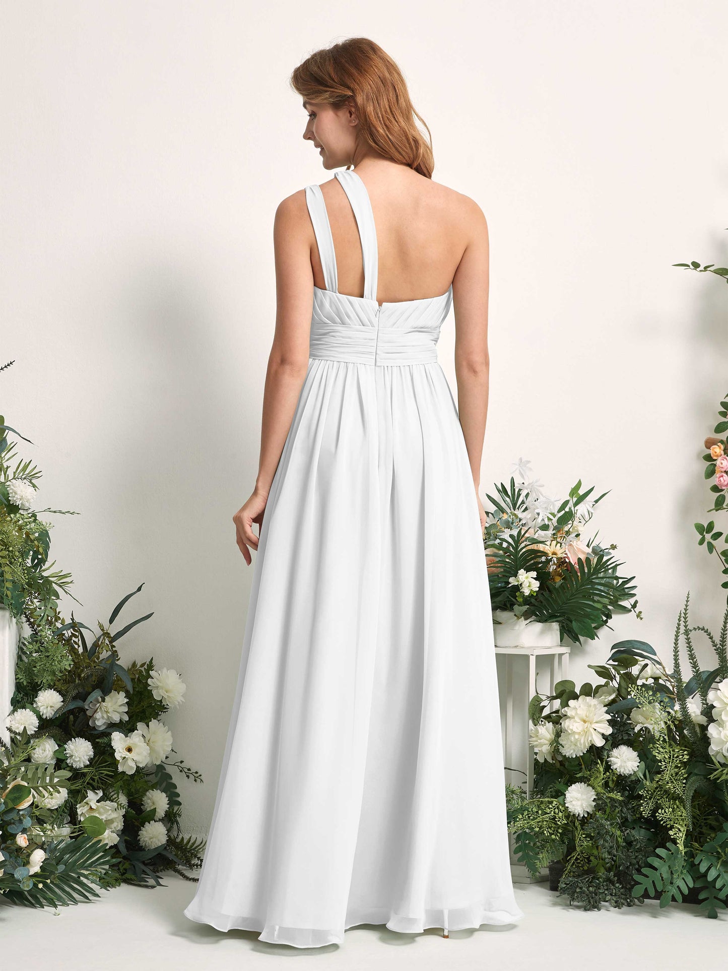 Evelyn White One Shoulder Maxi Dress