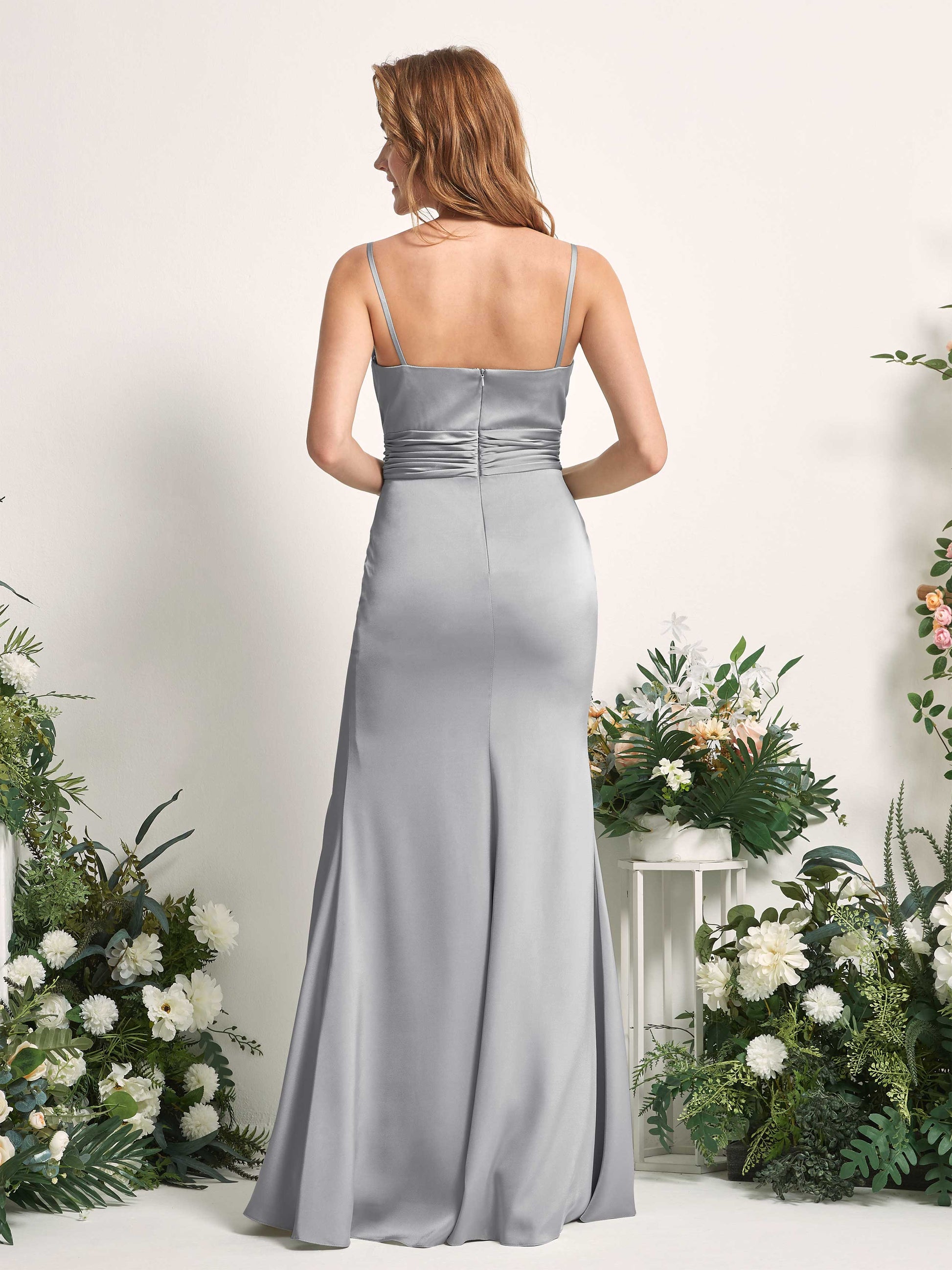 Faye Dove Satin Sleeveless Maxi Dress