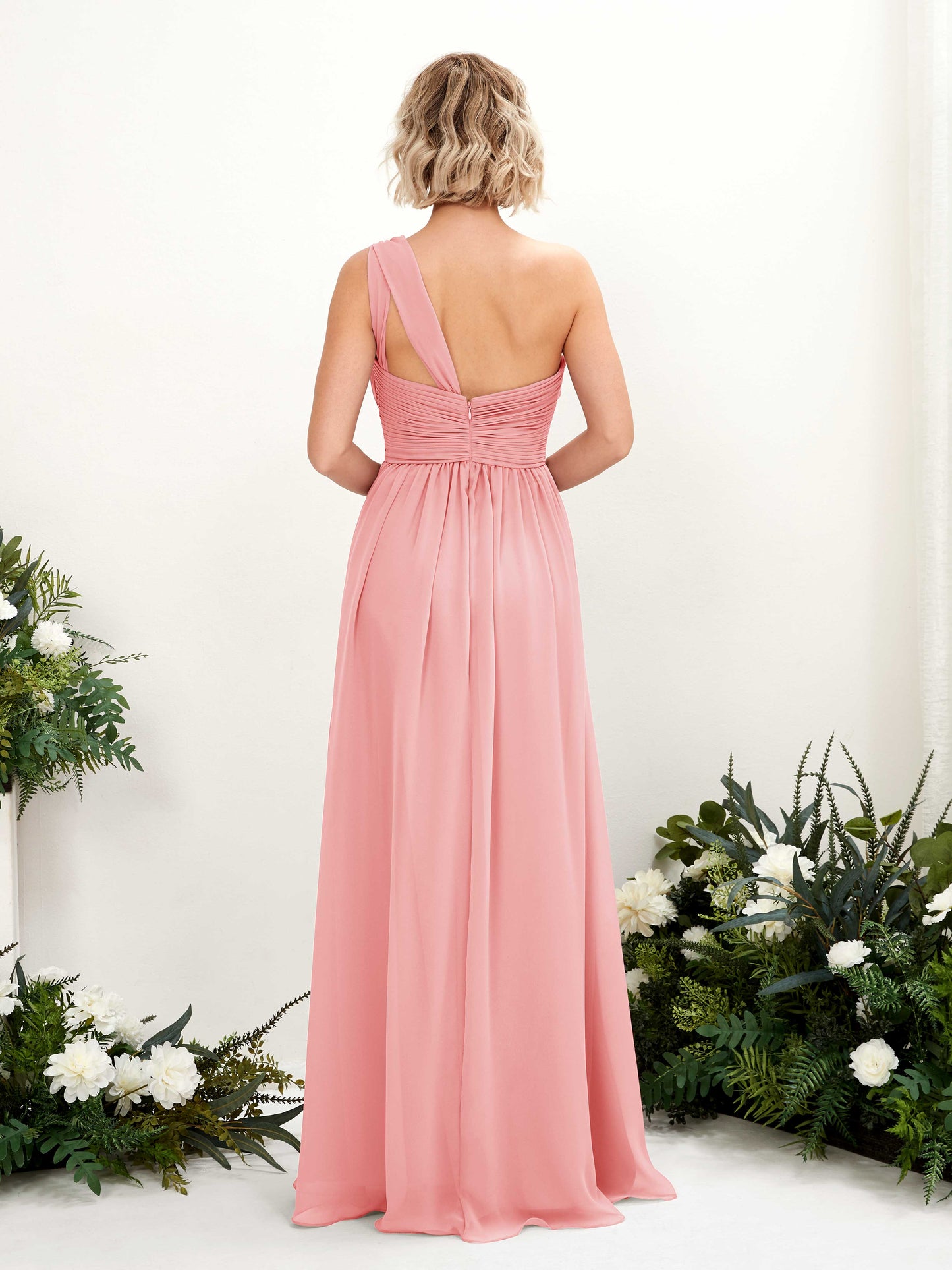 Flaze Ballet Pink One Shoulder Maxi Dress