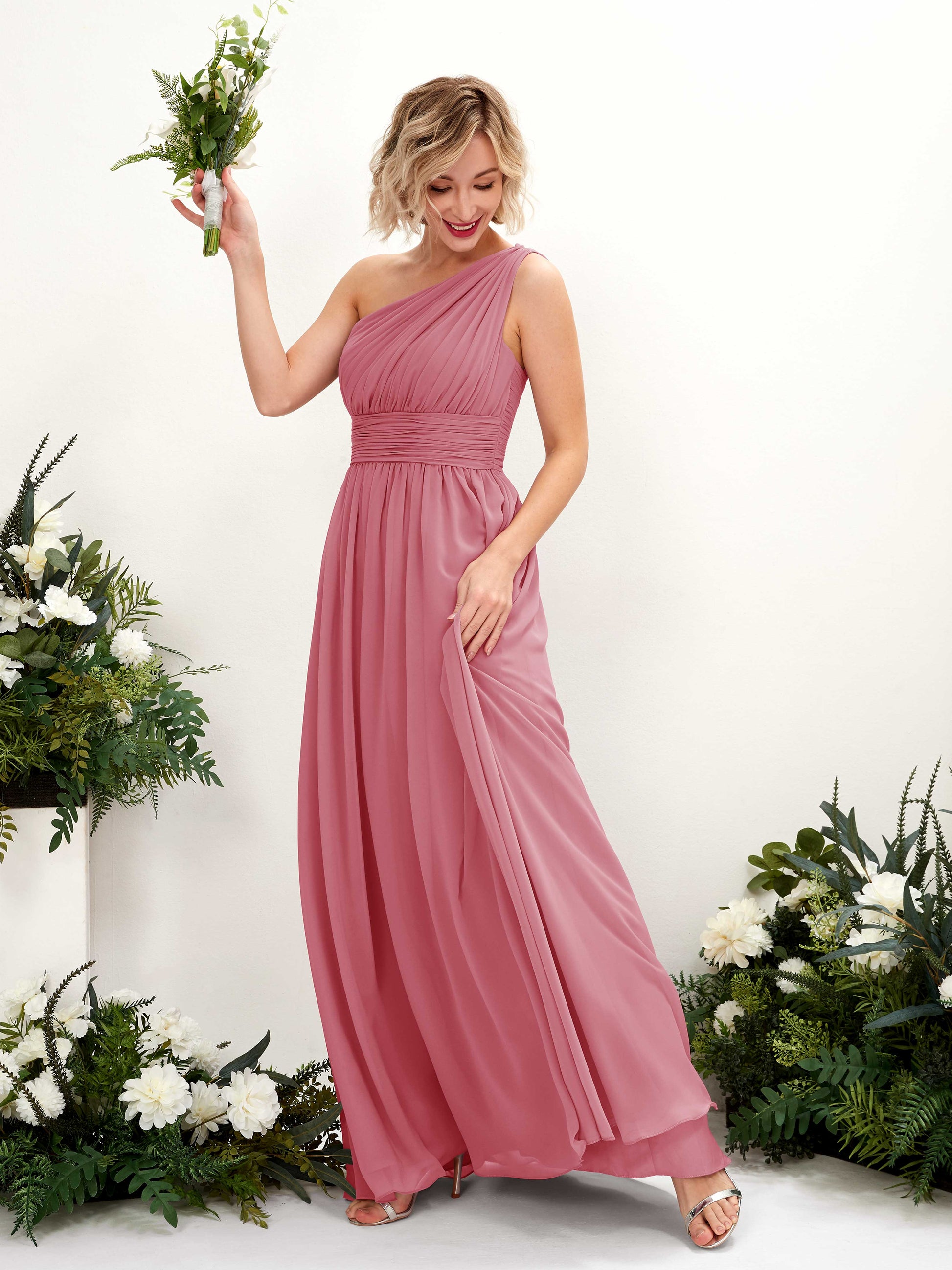 Flaze Desert Rose One Shoulder Maxi Dress