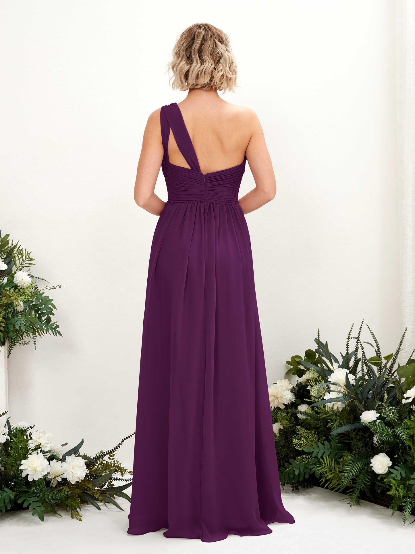 Flaze Grape One Shoulder Maxi Dress