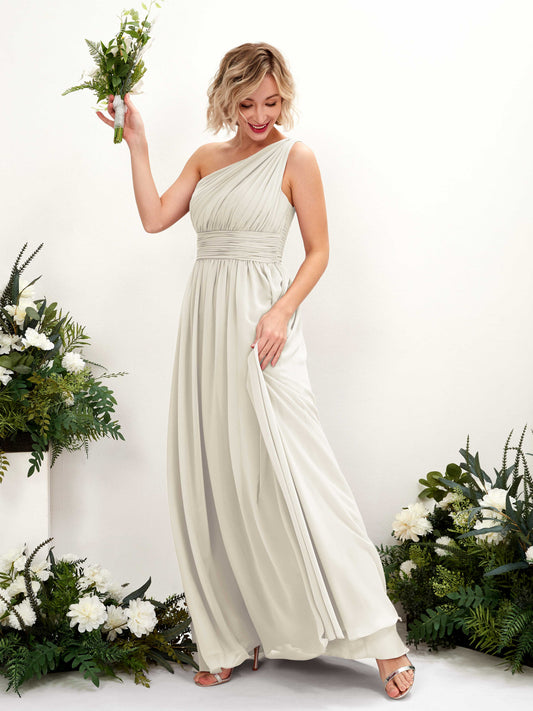 Flaze Ivory One Shoulder Maxi Dress