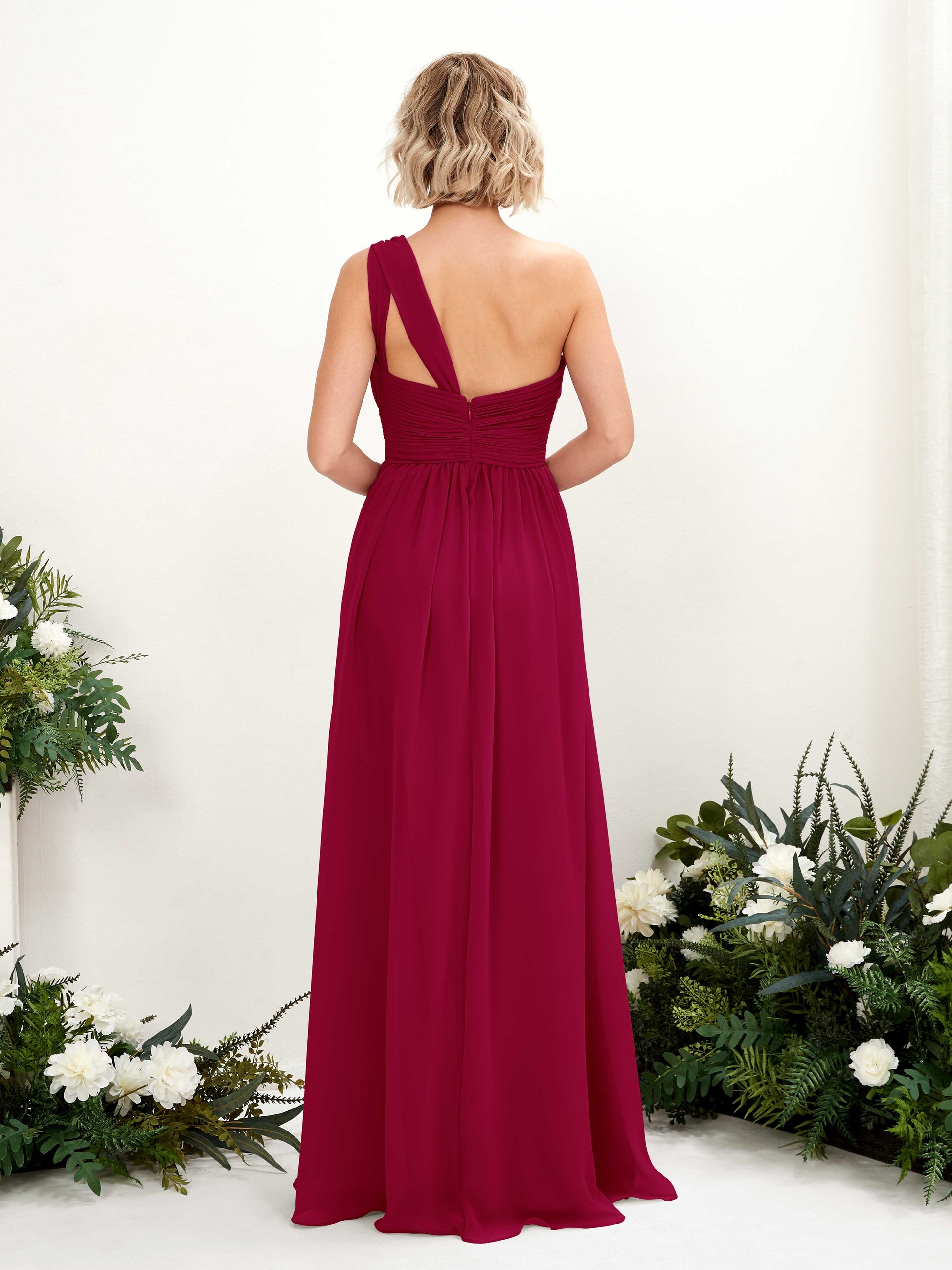 Flaze Jester Red One Shoulder Maxi Dress