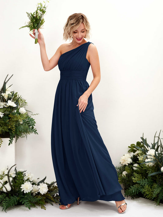 Flaze Navy One Shoulder Maxi Dress