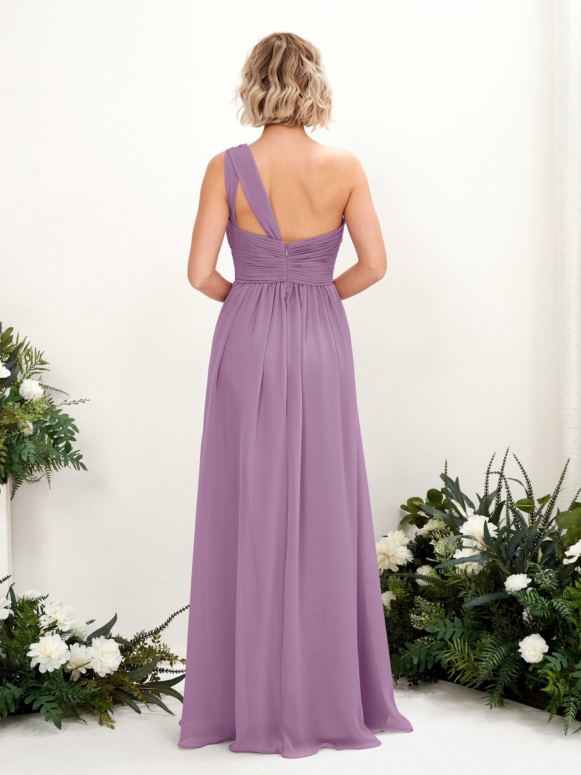 Flaze Orchid Mist One Shoulder Maxi Dress