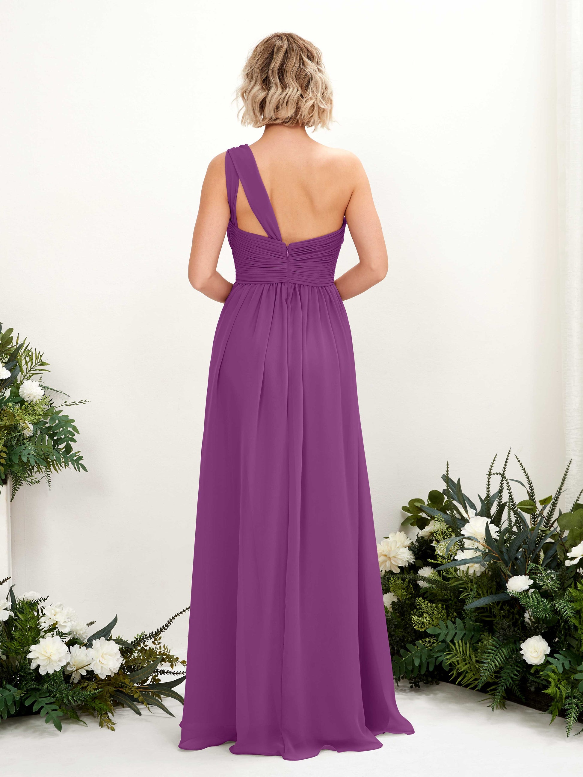 Flaze Purple One Shoulder Maxi Dress